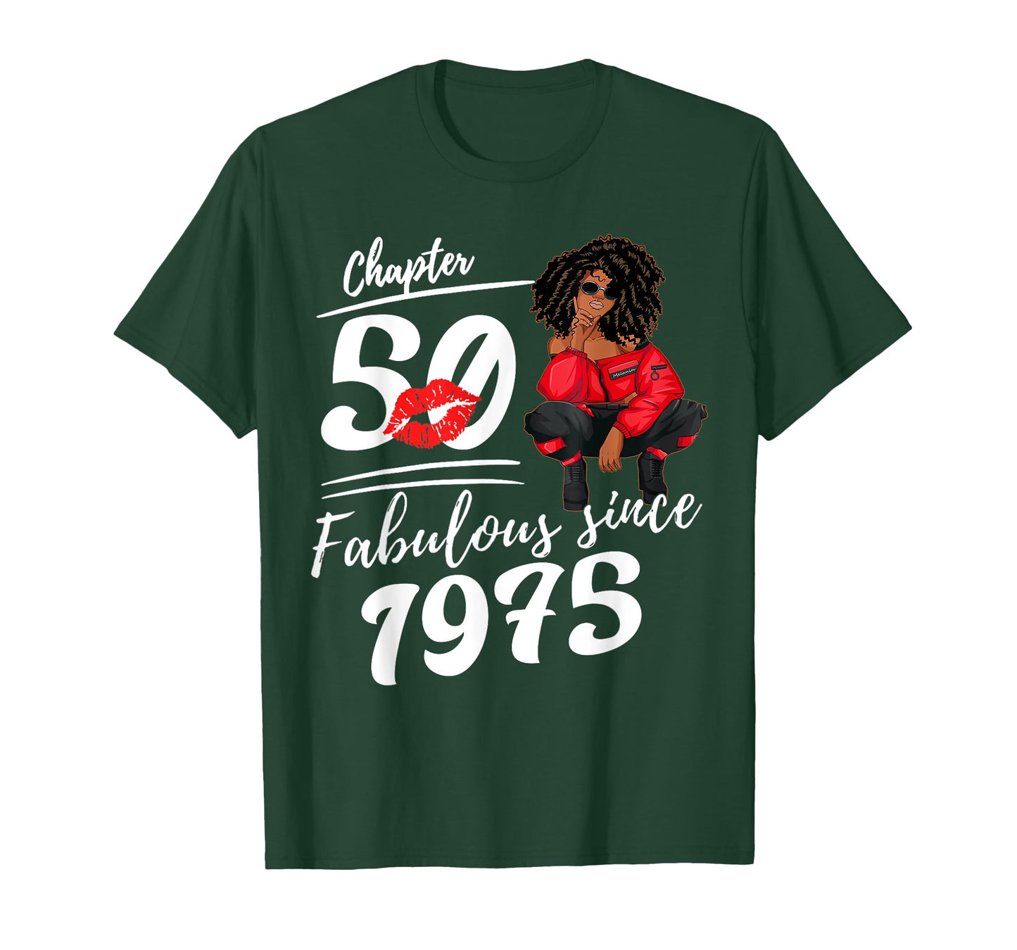 Chapter 50 Fabulous Since 1975 50th Birthday Queen for Women T-Shirt