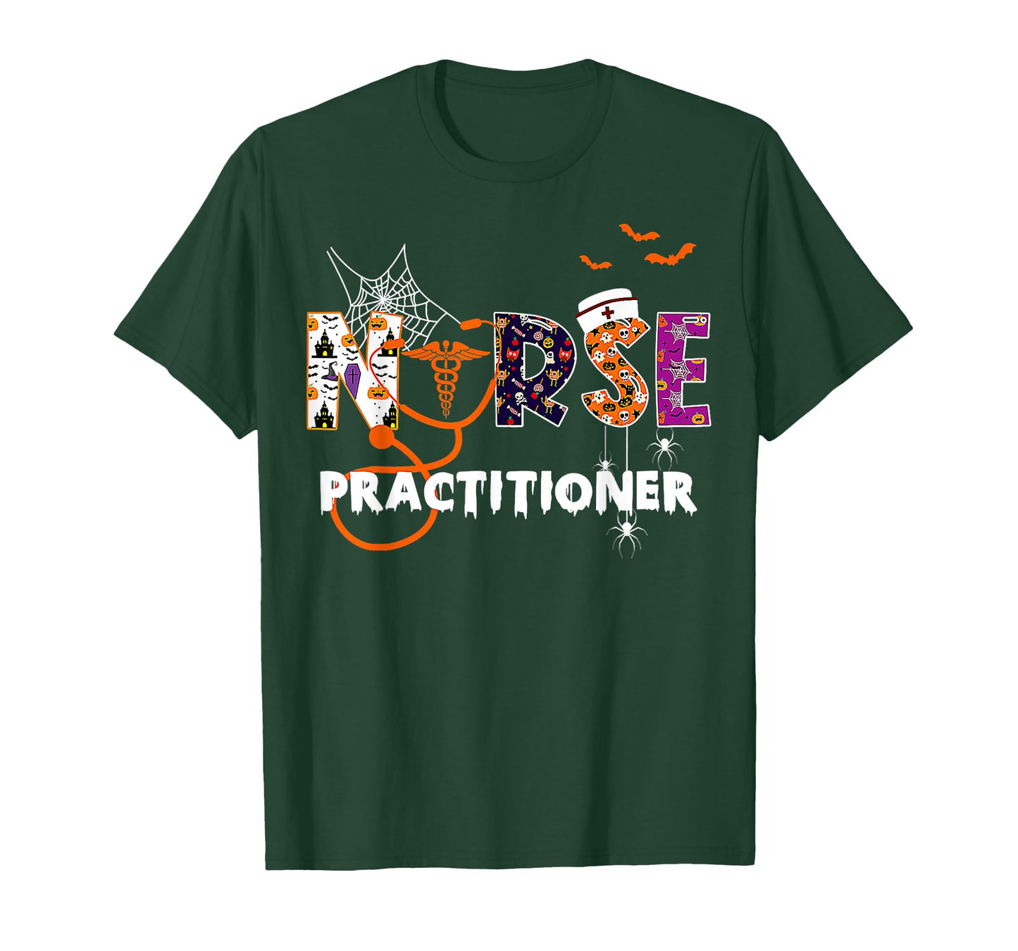 NP Nurse Practitioner Spooky Season Funny Halloween Nursing T-Shirt