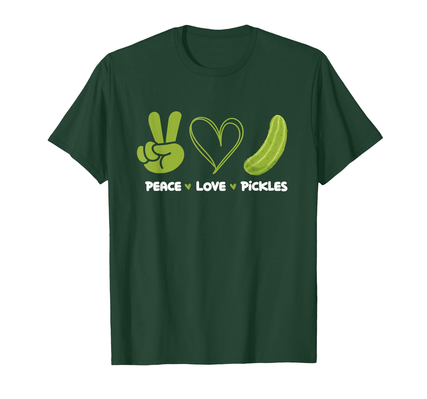 Peace Love Pickles - Dill Pickle Lover Pickling Cucumber T-Shirt