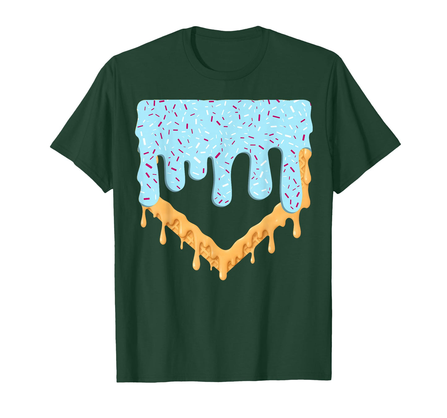 Baseball Drip Boys Ice Cream Drip Youth Baseball Birthday T-Shirt