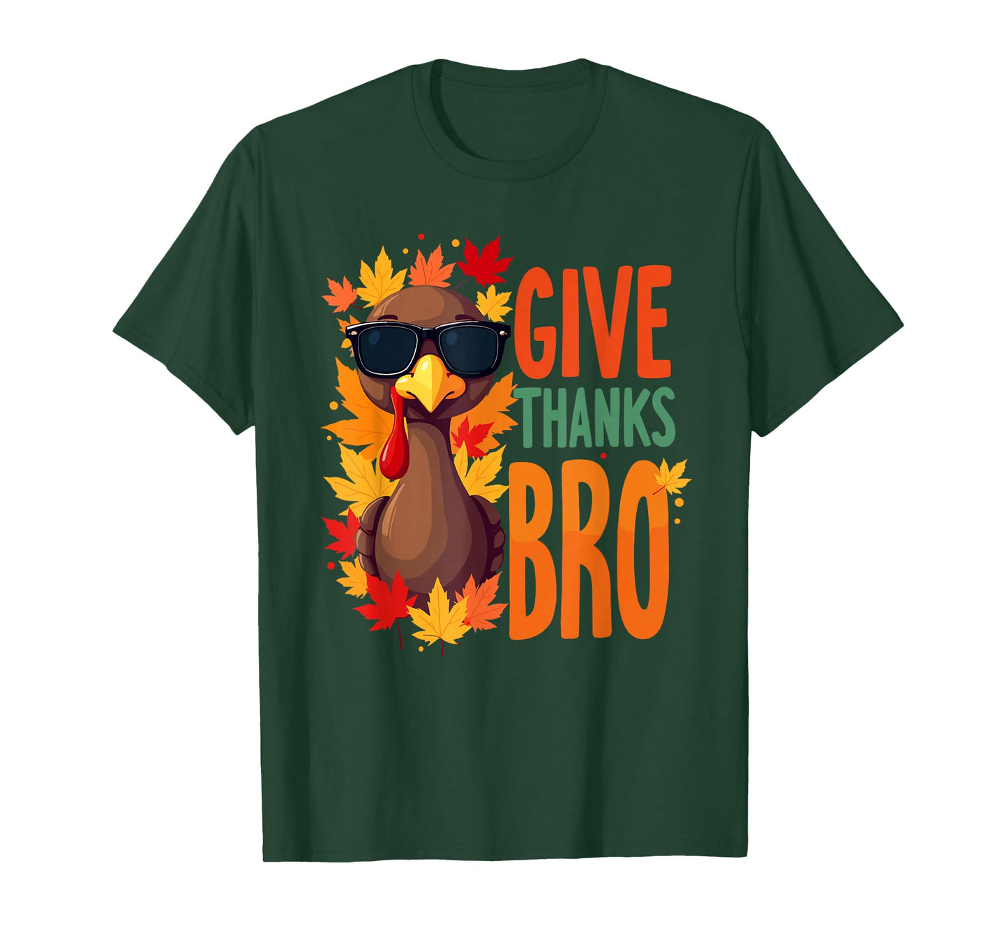 Give Thanks Bro Cute Turkey Toddler Thankful Thanksgiving T-Shirt