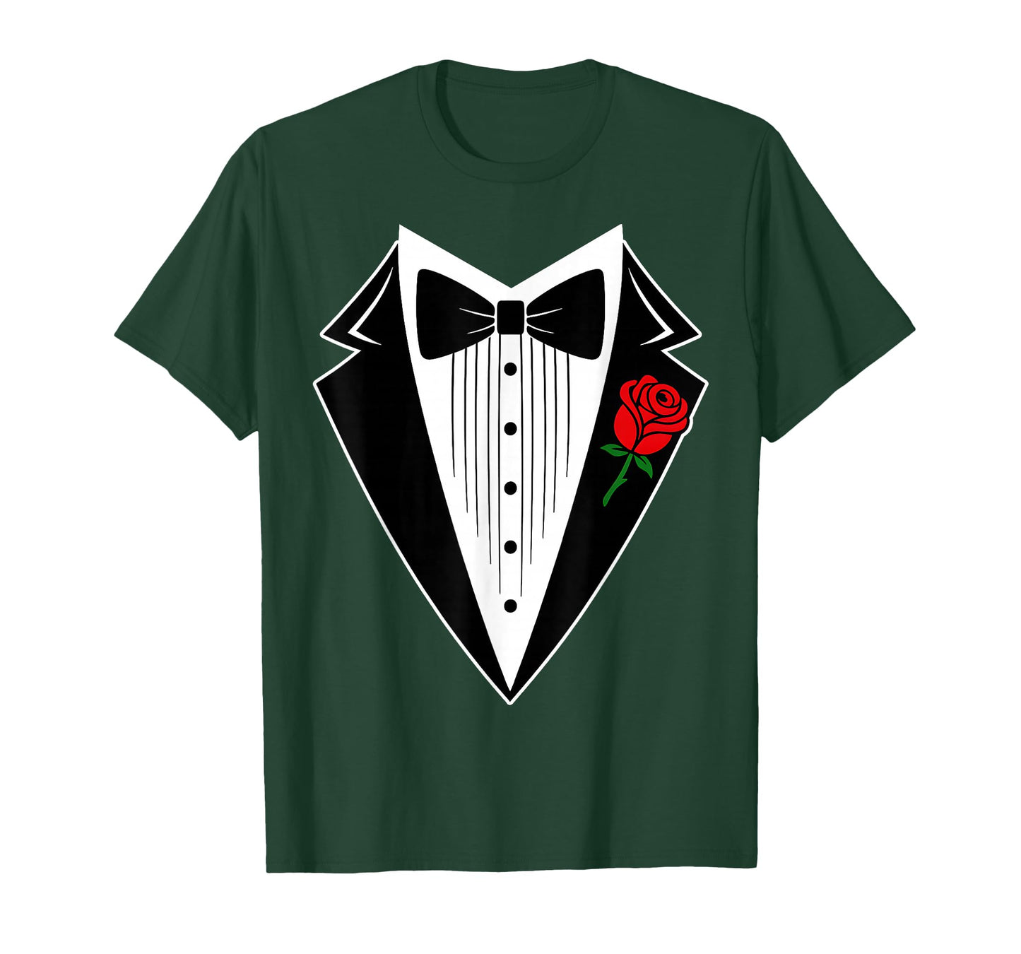 Funny Tuxedo Shirt Party Wedding Tuxedo And Corsage Grad Tee T-Shirt