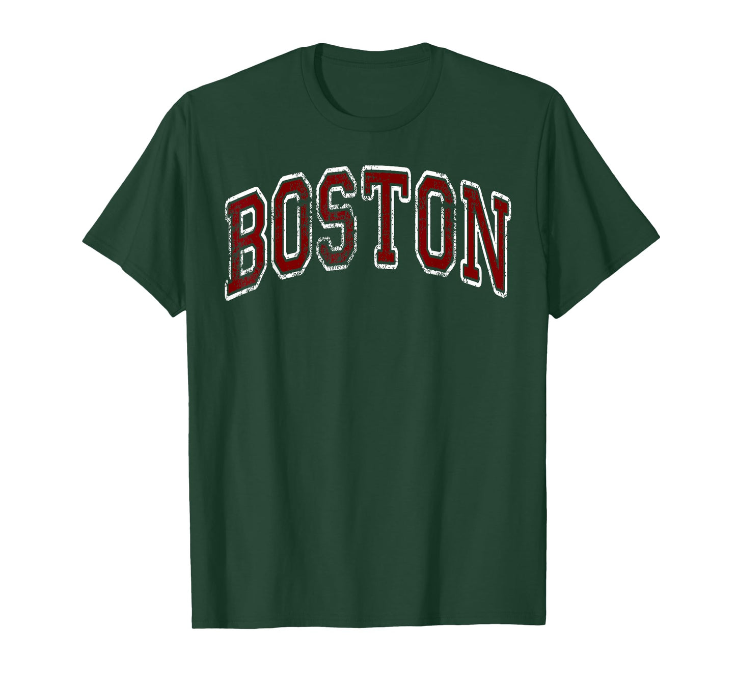 Boston Massachusetts MA Vintage Sports Design Red Design T-Shirt