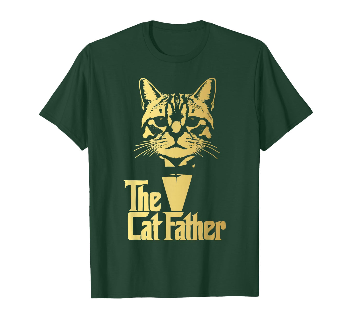 Cat Lover Funny The CatFather Mens Cat Dad Happy Fathers Day T-Shirt