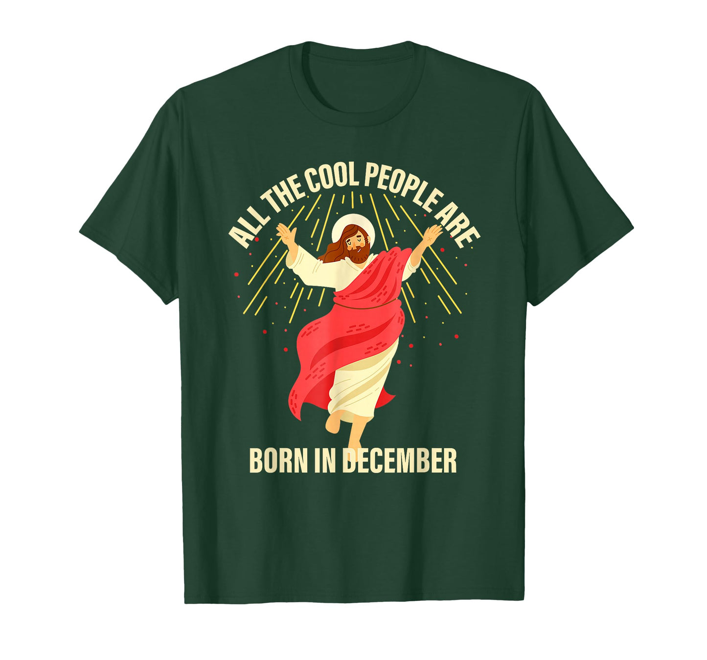 Cool People are Born in December Christian Christmas Jesus T-Shirt