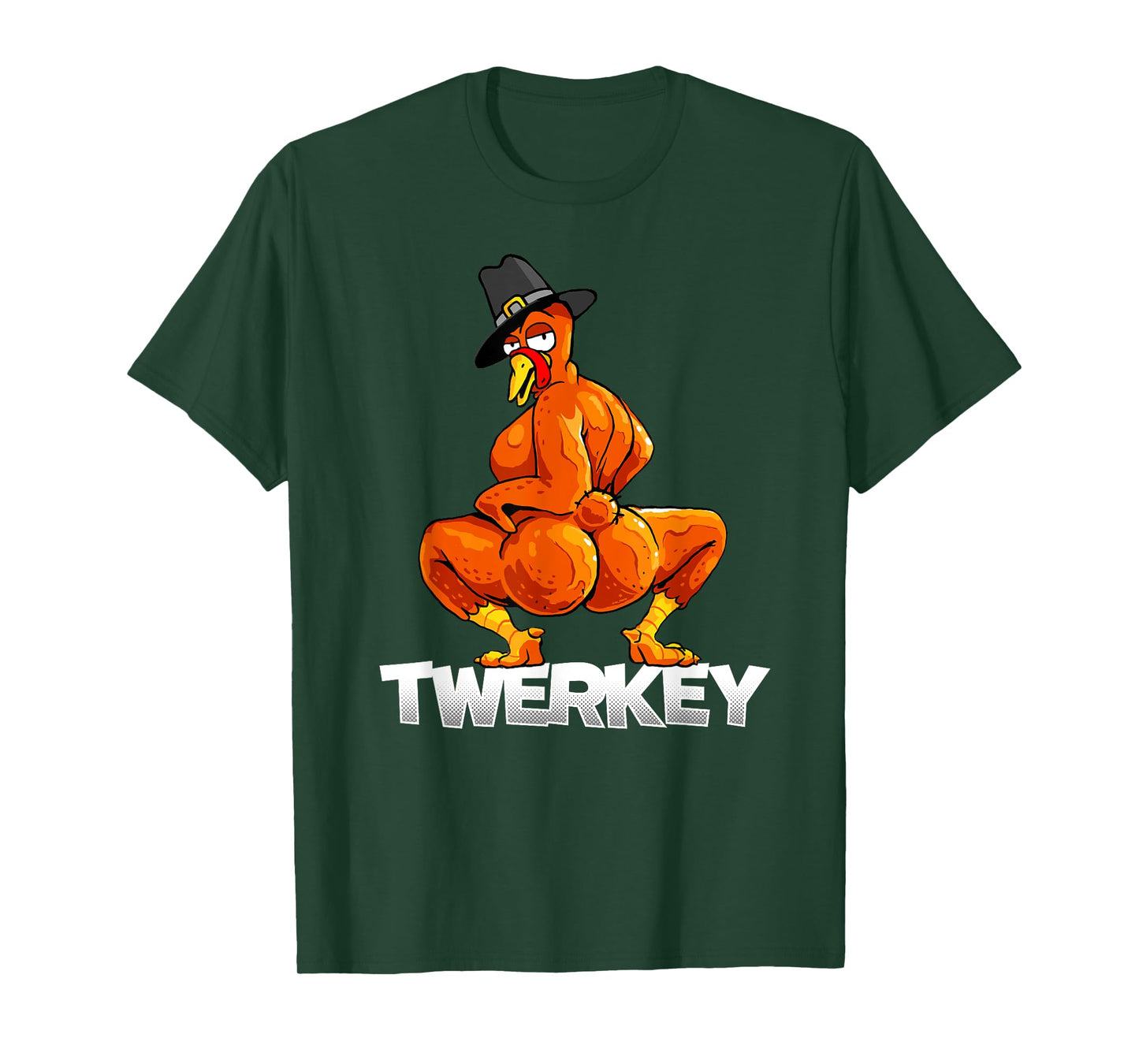 Twerkey Twerking Turkey Pilgrim Thanksgiving Twerk Turkey T-Shirt