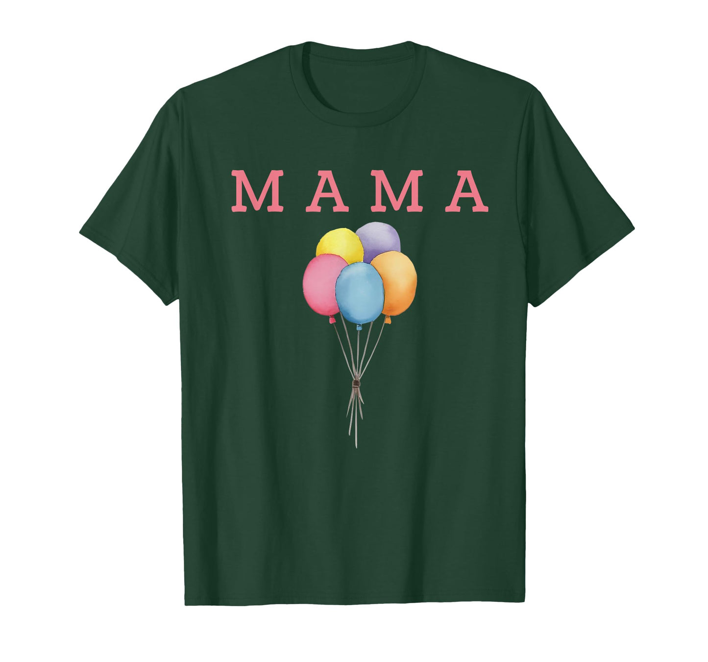 Mama of The Rainbow Balloon Birthday Boy Girl Family T-Shirt