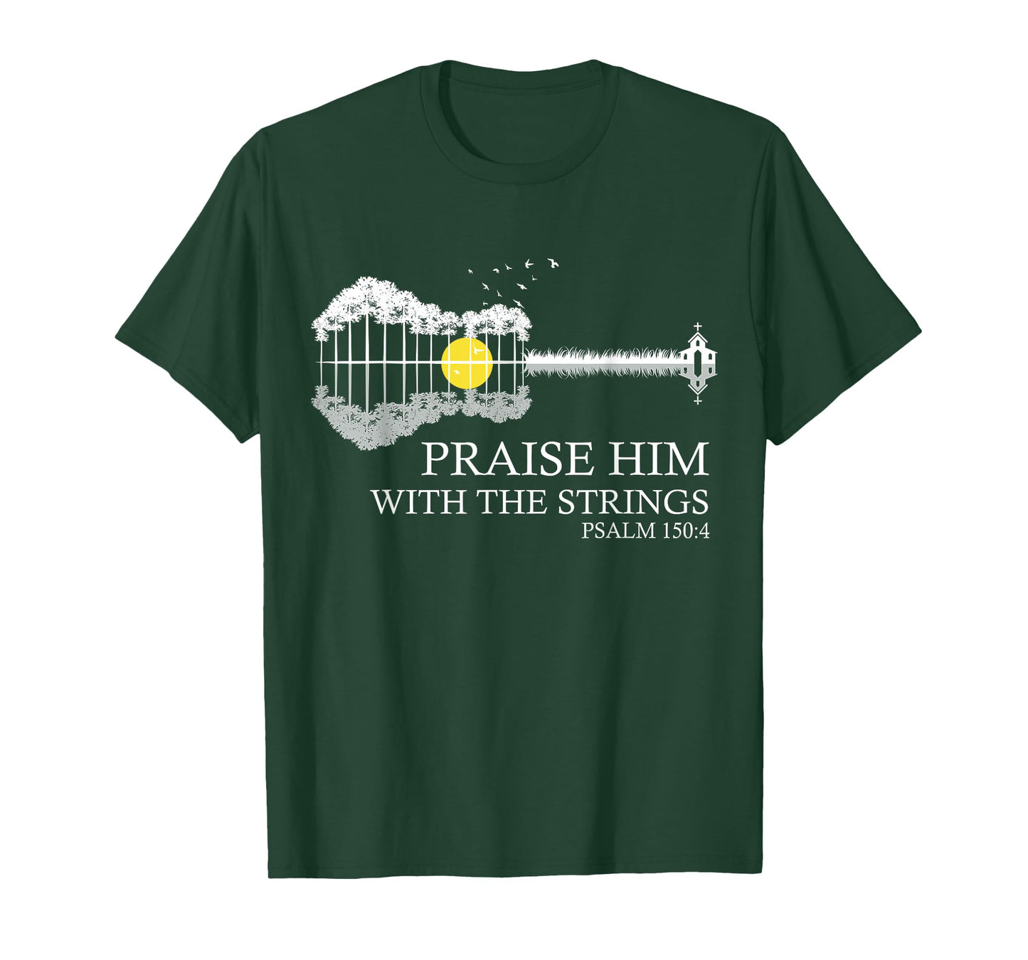 Praise Him With The Strings Christian Guitar Player T-Shirt