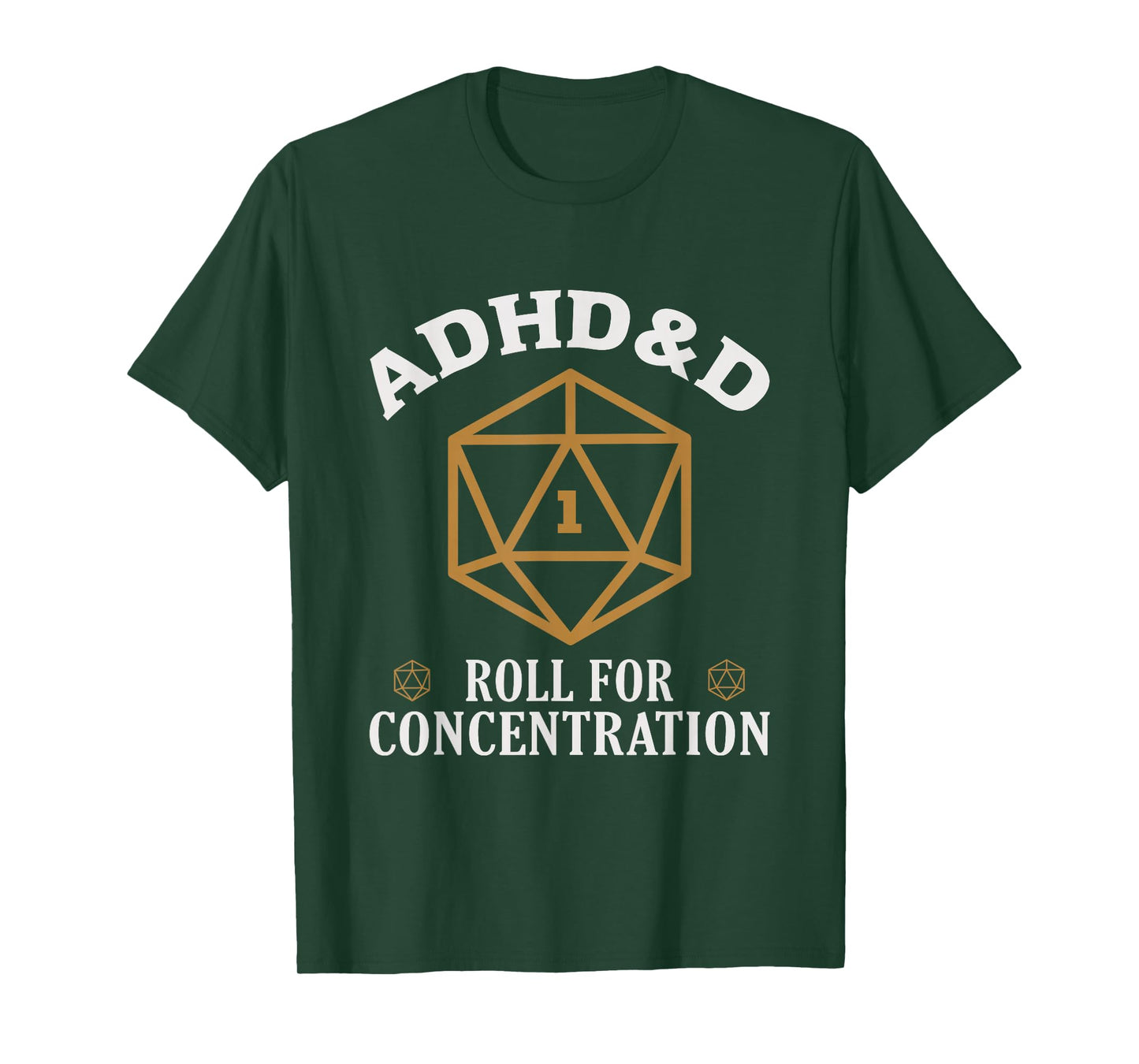 ADHD&D Roll For Concentration Funny Table Top Gamer T-Shirt