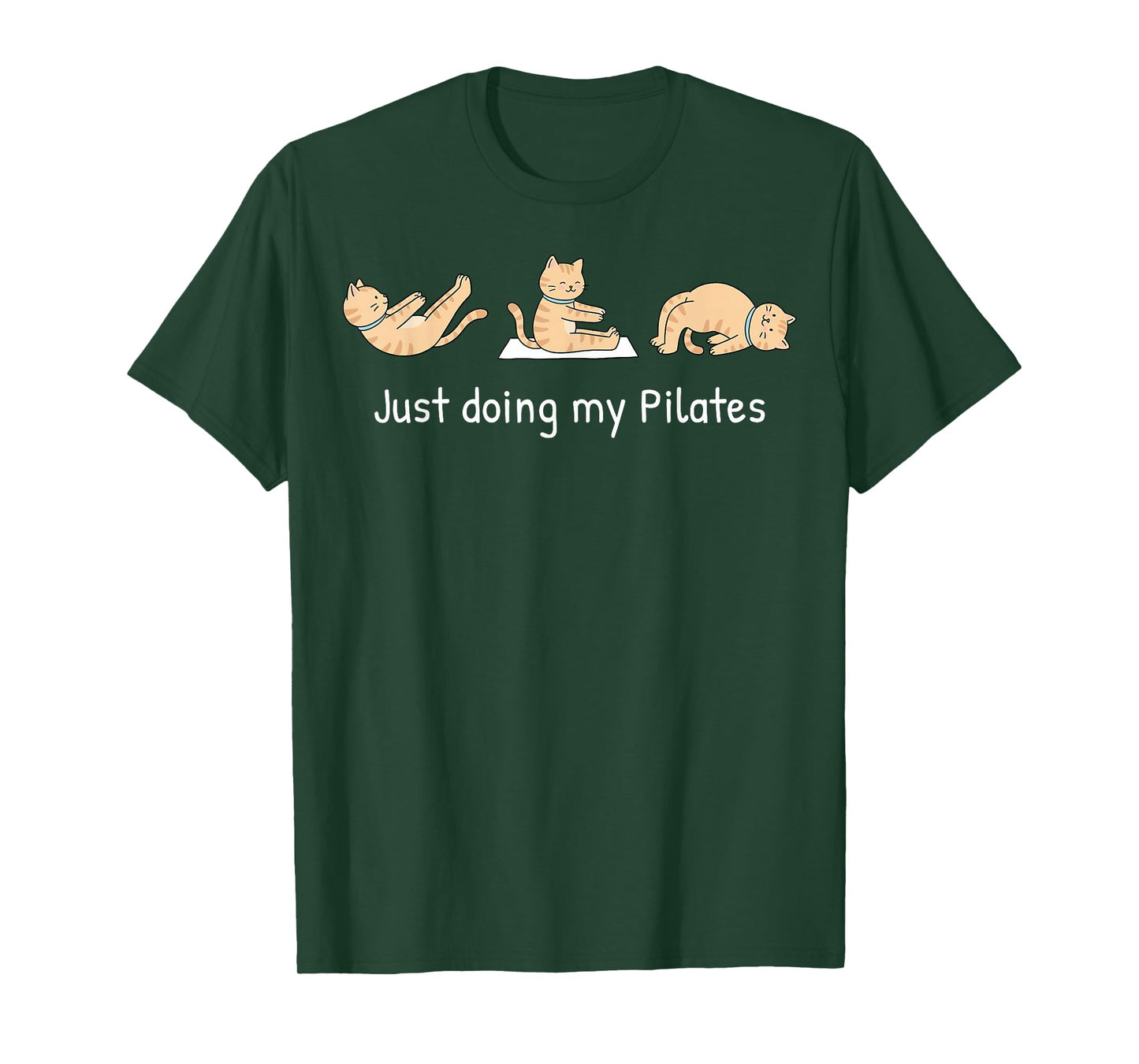 Just Doing My Pilates Cute Cat Funny Workout T-Shirt