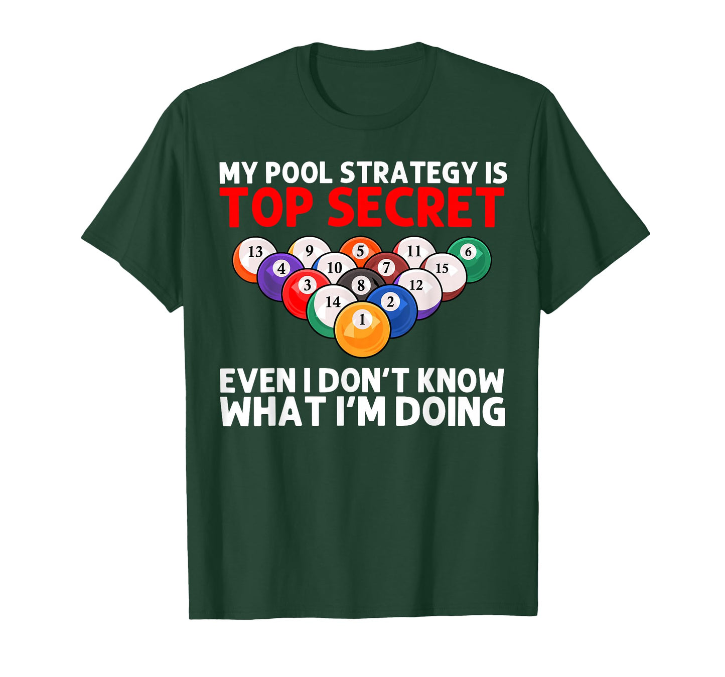 Funny Billiards Art for Men Women Billiard Lover Pool Player T-Shirt