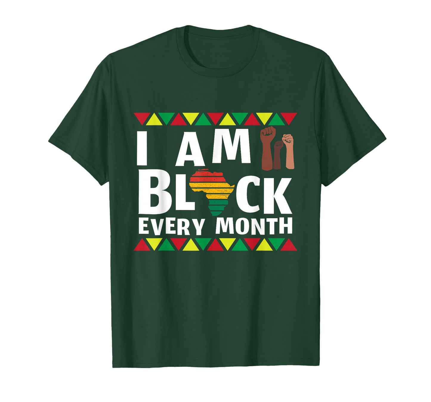 Black History Month Tshirt I Am Black African Woman Afro T-Shirt