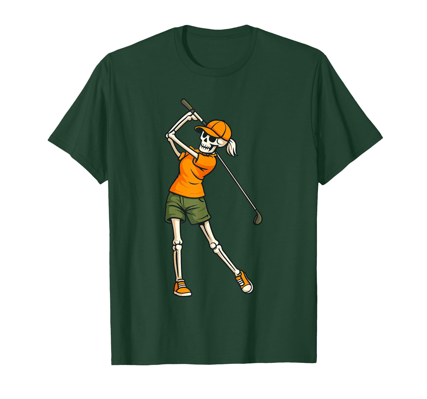 Halloween Skeleton Golf Costume Women, Spooky Season Golf T-Shirt