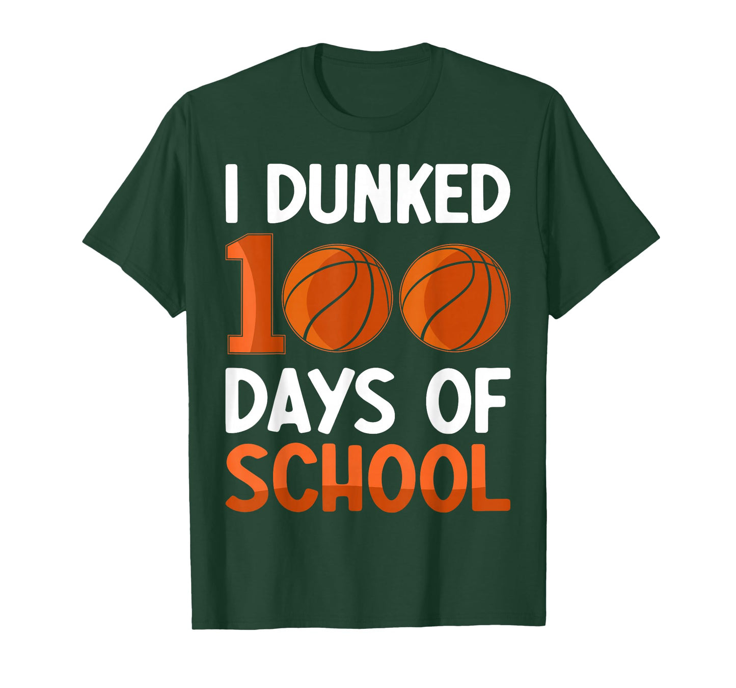 School Basketball Teacher Basketball 100 Day of School Kids T-Shirt