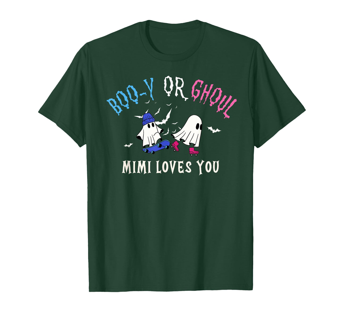 Boo-y Or Ghoul Mimi Loves You Halloween Funny Gender Reveal T-Shirt
