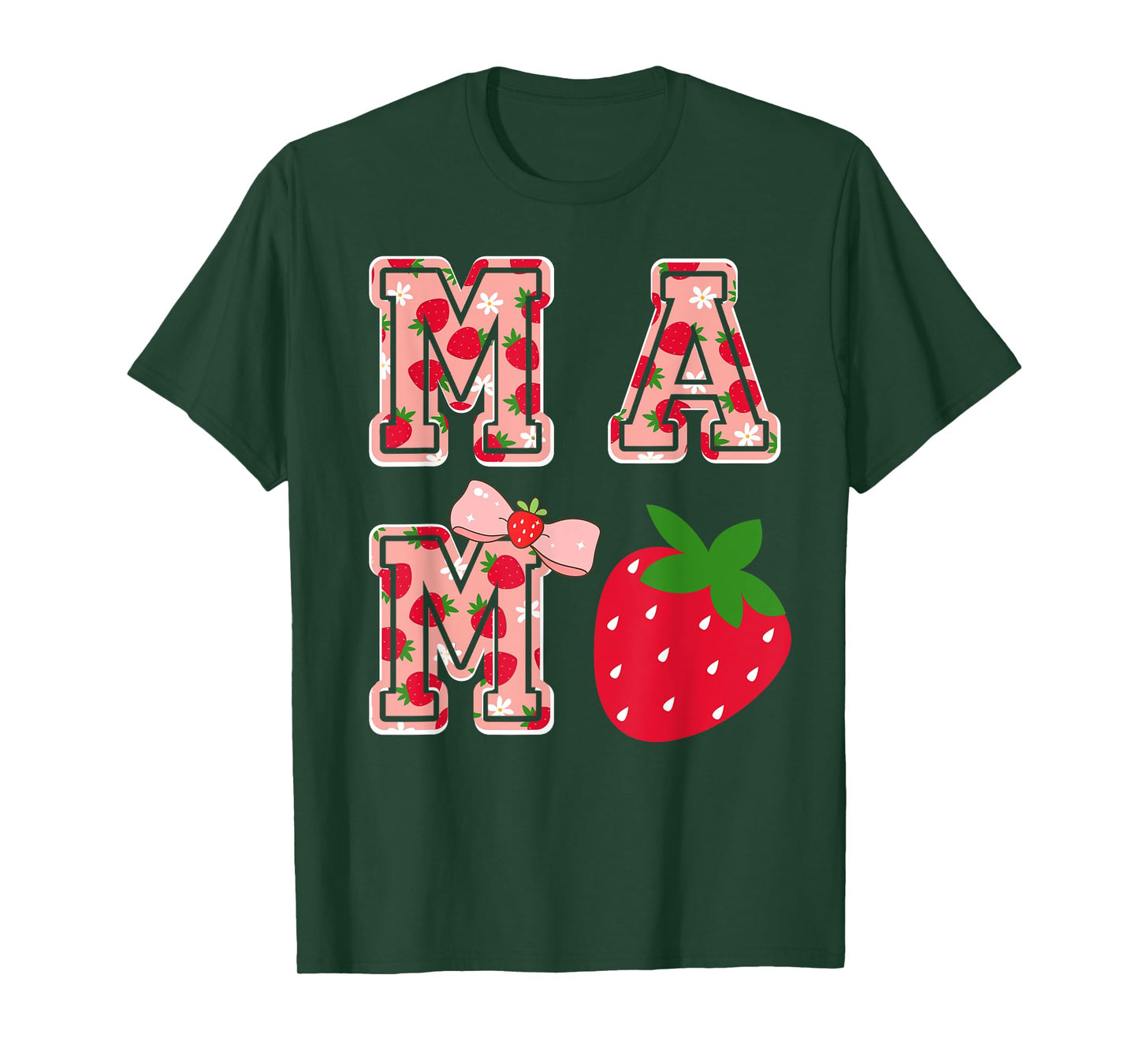 Mama Strawberry First Birthday Berry Mom Funny Strawberry T-Shirt