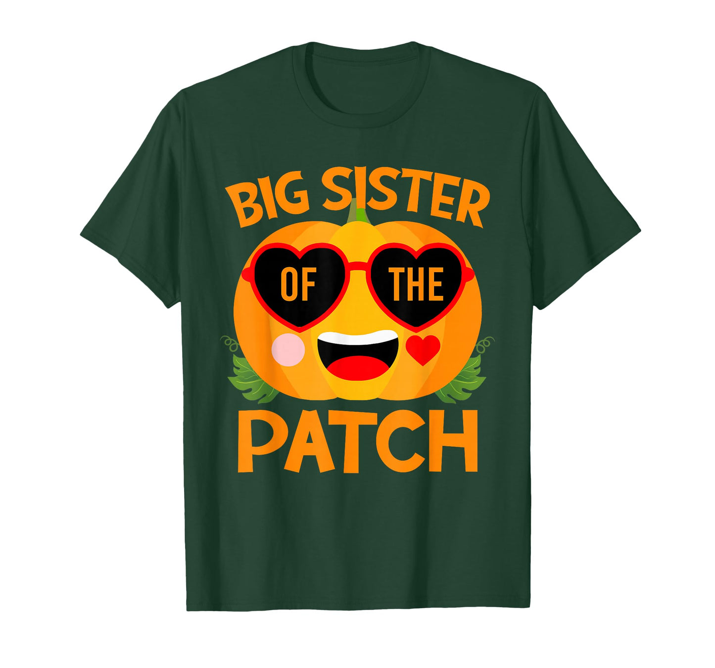 Pumpkin Big Sister of The Patch Halloween Family Matching T-Shirt