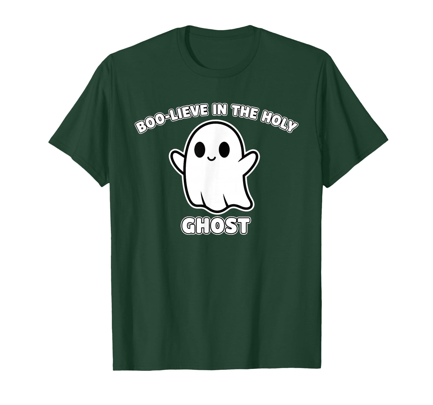 Boo-Lieve in The Holy Ghost Faith Funny Christian Halloween T-Shirt
