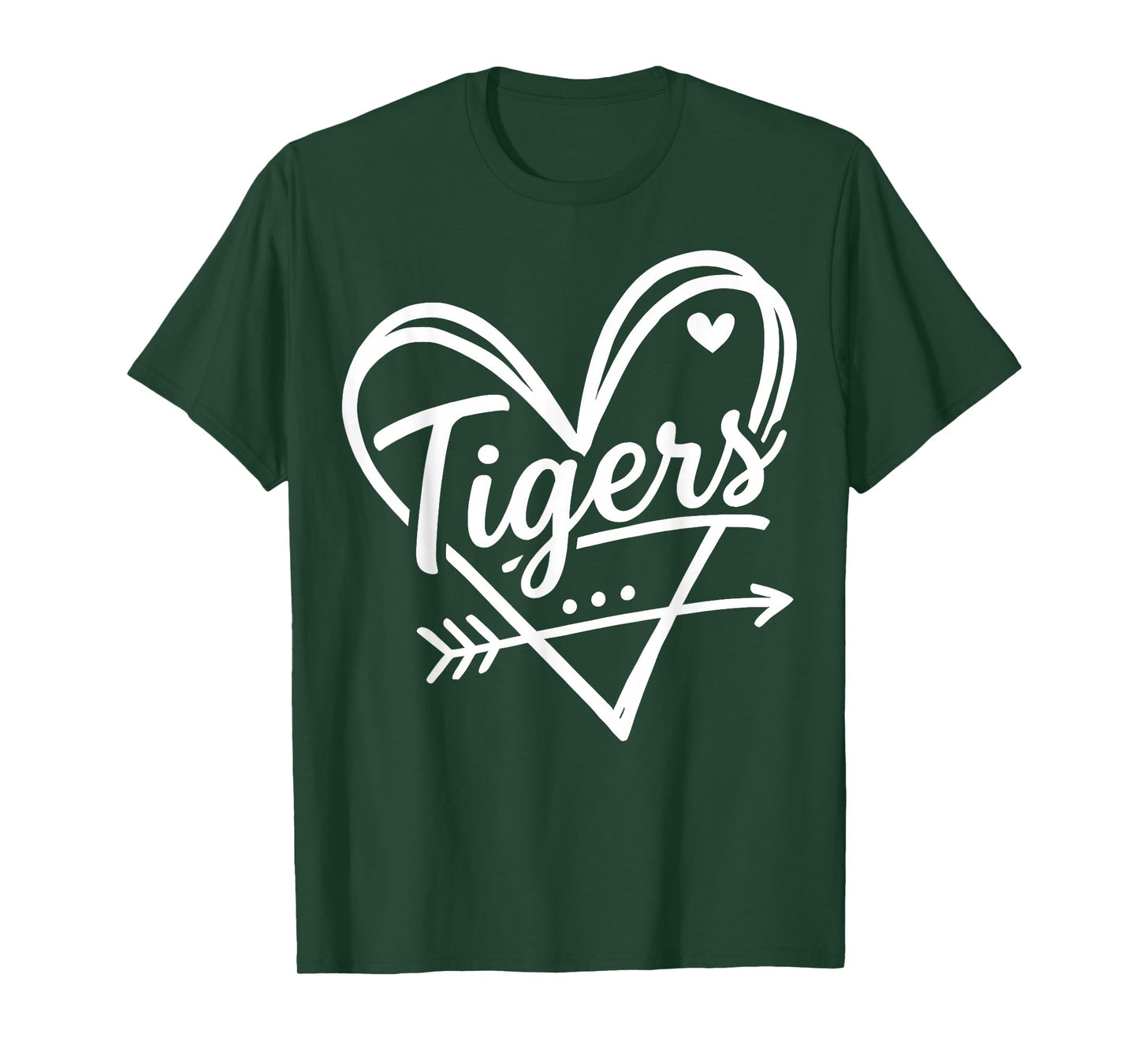 Retro Tigers Heart Cute Name Graphic Gift for Men Women Kids T-Shirt