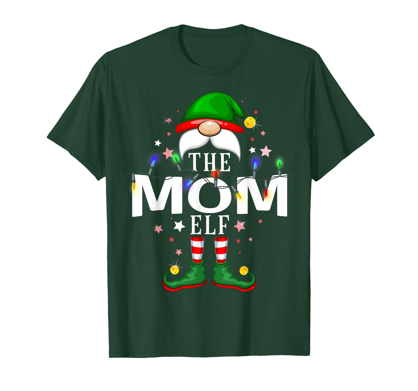 The Mom Elf Christmas Family Pajama Party T-Shirt
