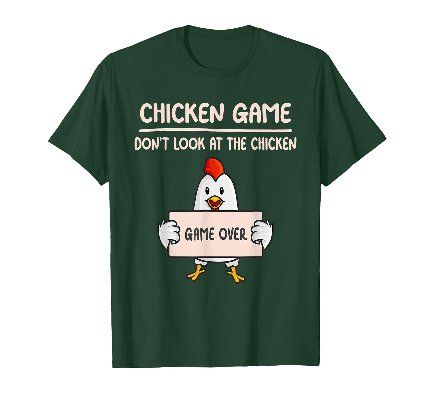 chicken game don't look at the chicken funny kids youth men T-Shirt