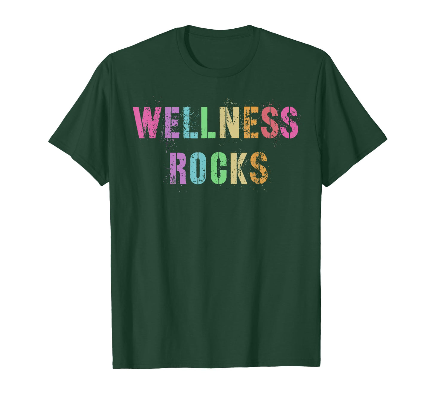 WELLNESS ROCKS Fitness Crew Health Trainer Yoga Nurse Squad T-Shirt