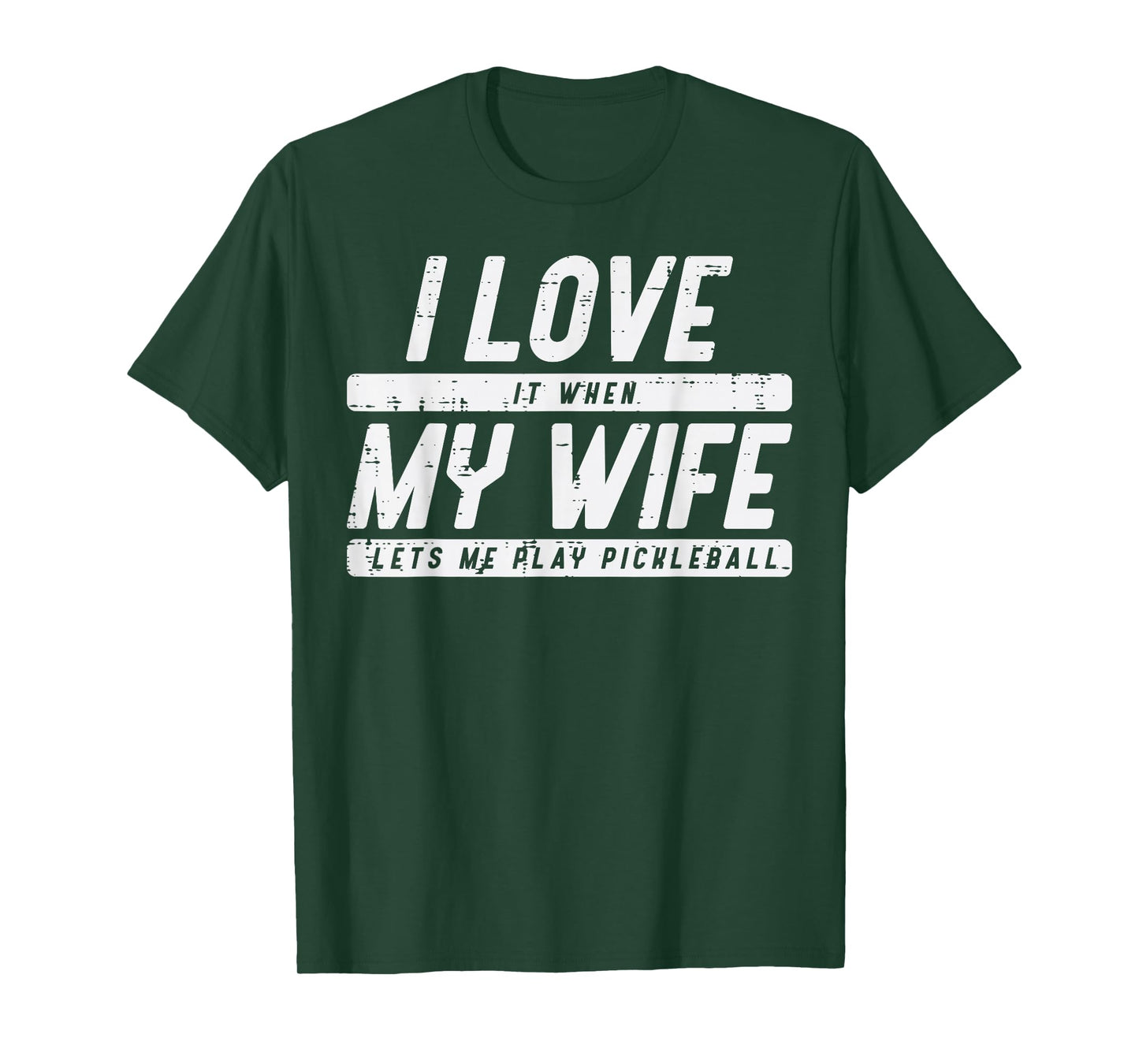 Love My Wife Lets Me Play Pickleball Pickle Ball Husband Men T-Shirt