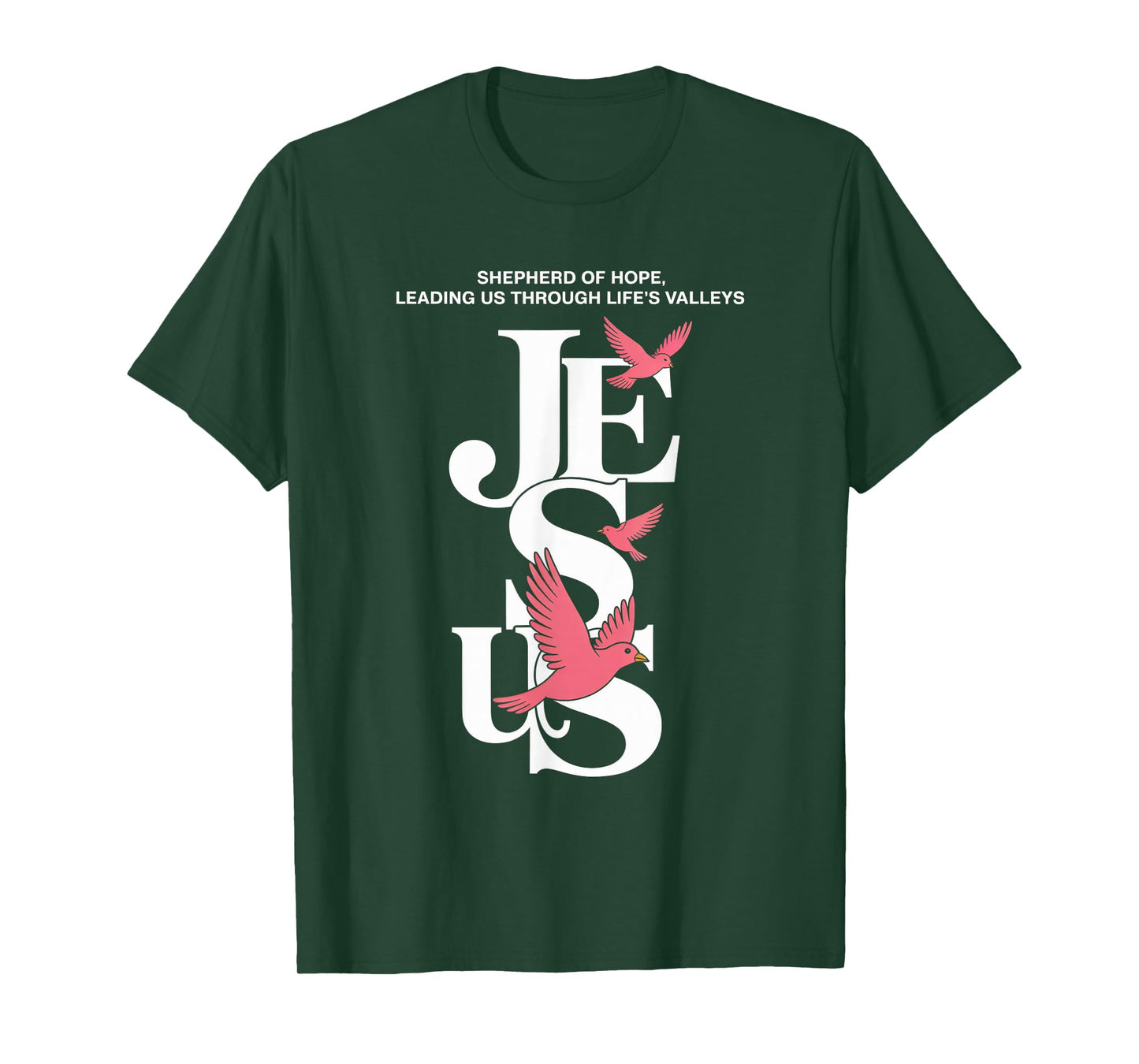 Jesus Hope & Pink Doves Christian Streetwear T-Shirt