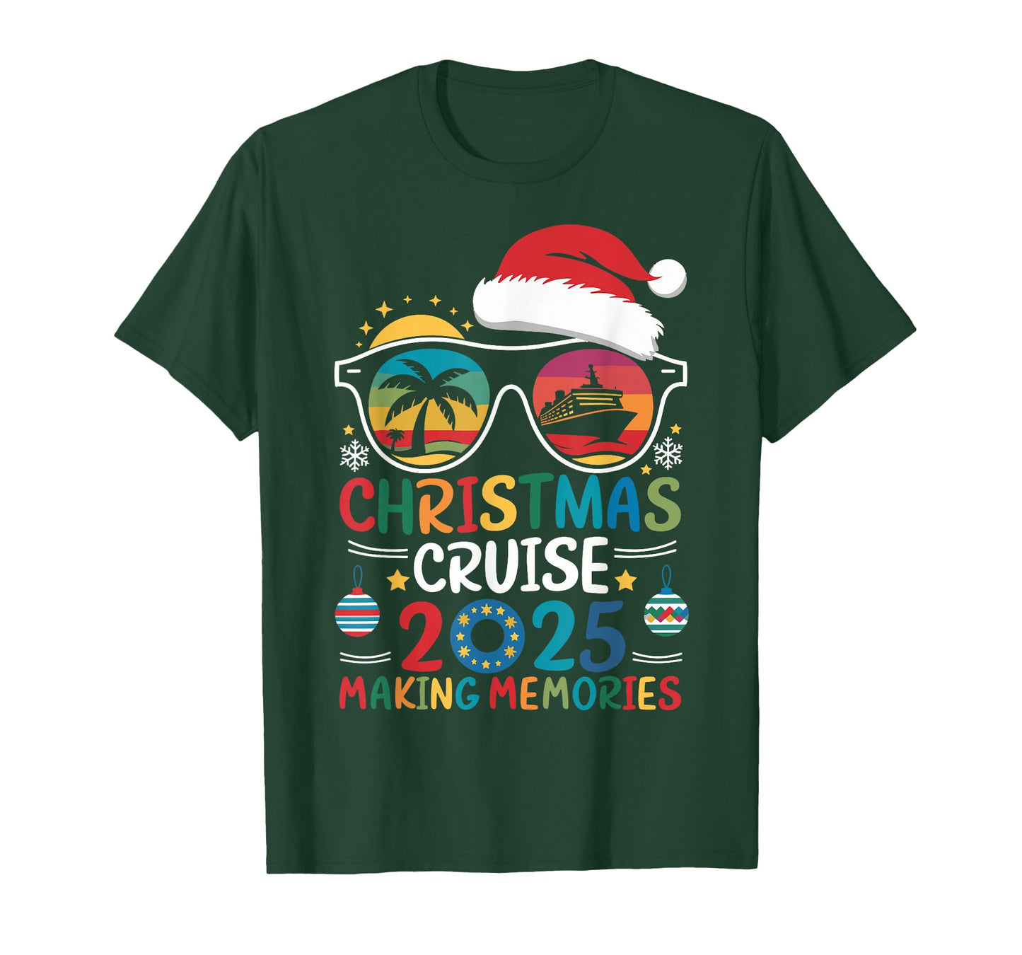 Christmas Cruise 2025 Men Women Kids Family Cruise Matching T-Shirt