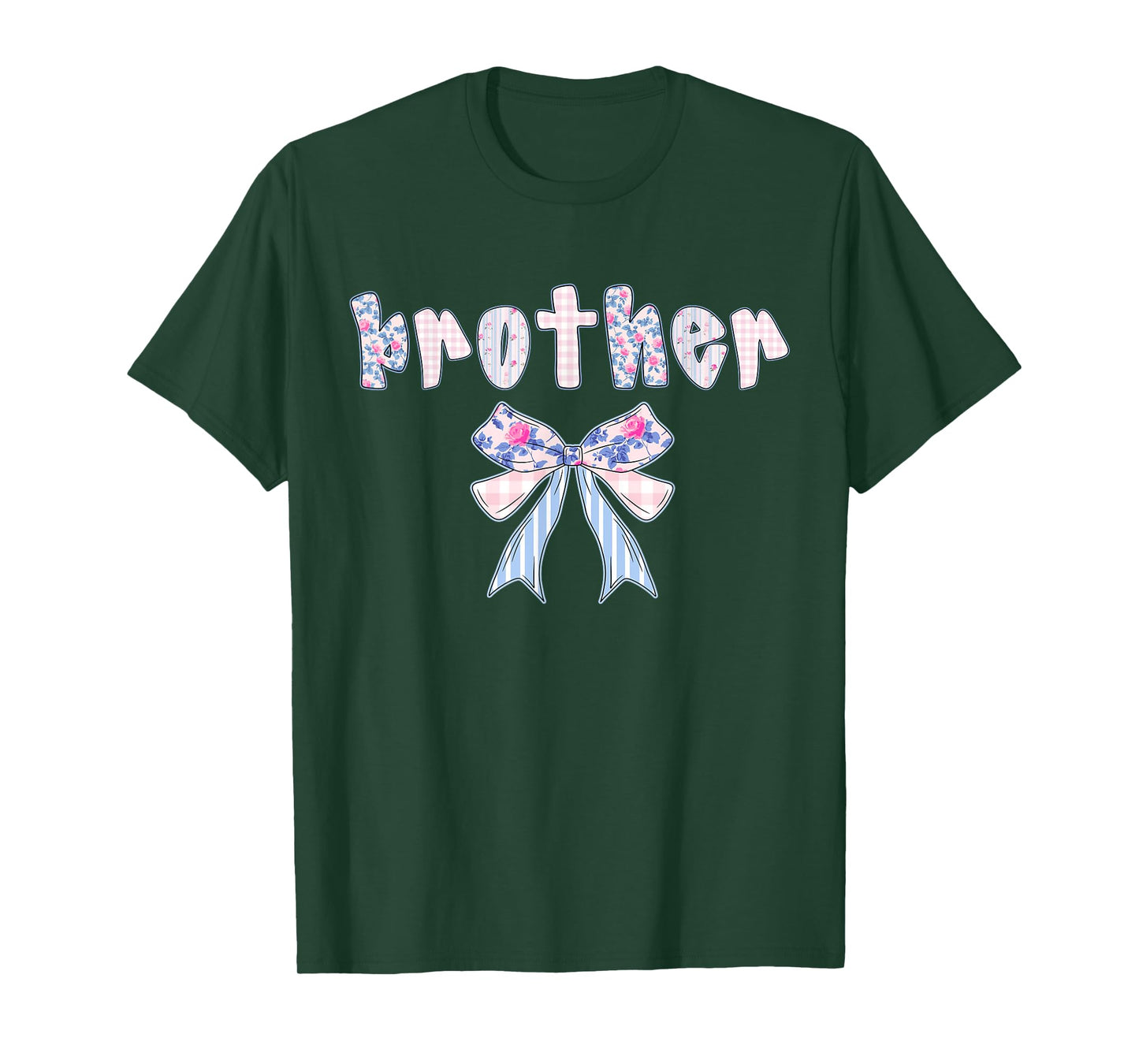 Brother Matching Family Group Flower Bow Birthday Girls T-Shirt