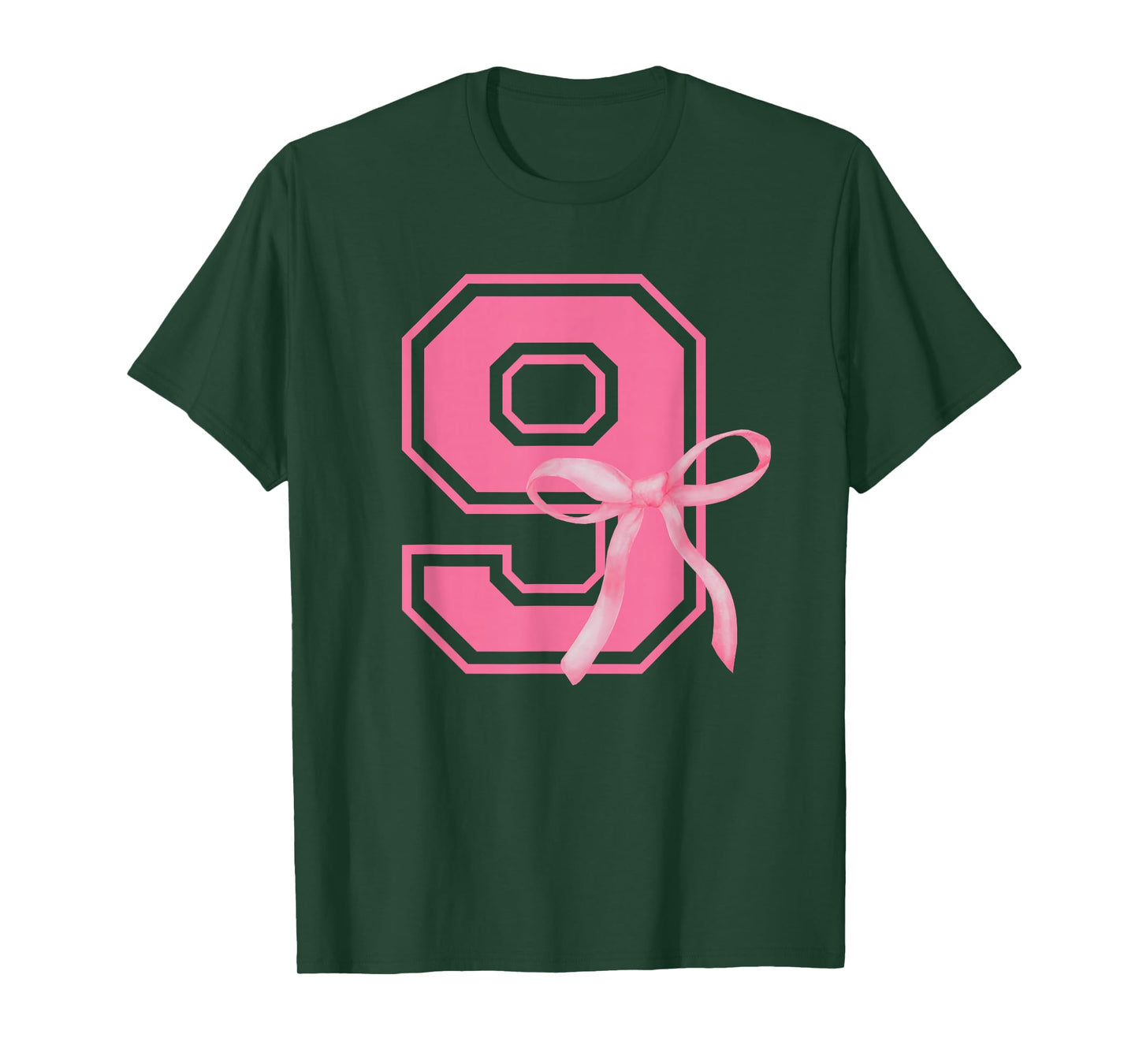 Birthday Party Coquette Bow 9 Year Old 9th Birthday Girl T-Shirt