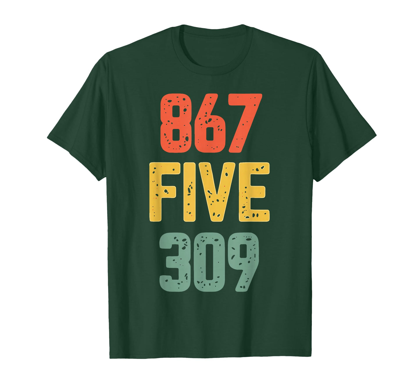 867 Five 309 Retro Music Number Funny 80s Throwback T-Shirt