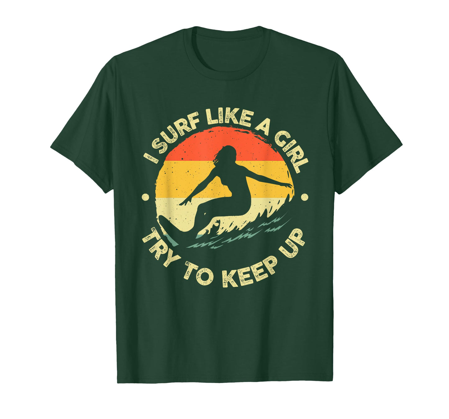 Best Surfing Art for Girls Women Beach Surfer Surfing Lover T-Shirt