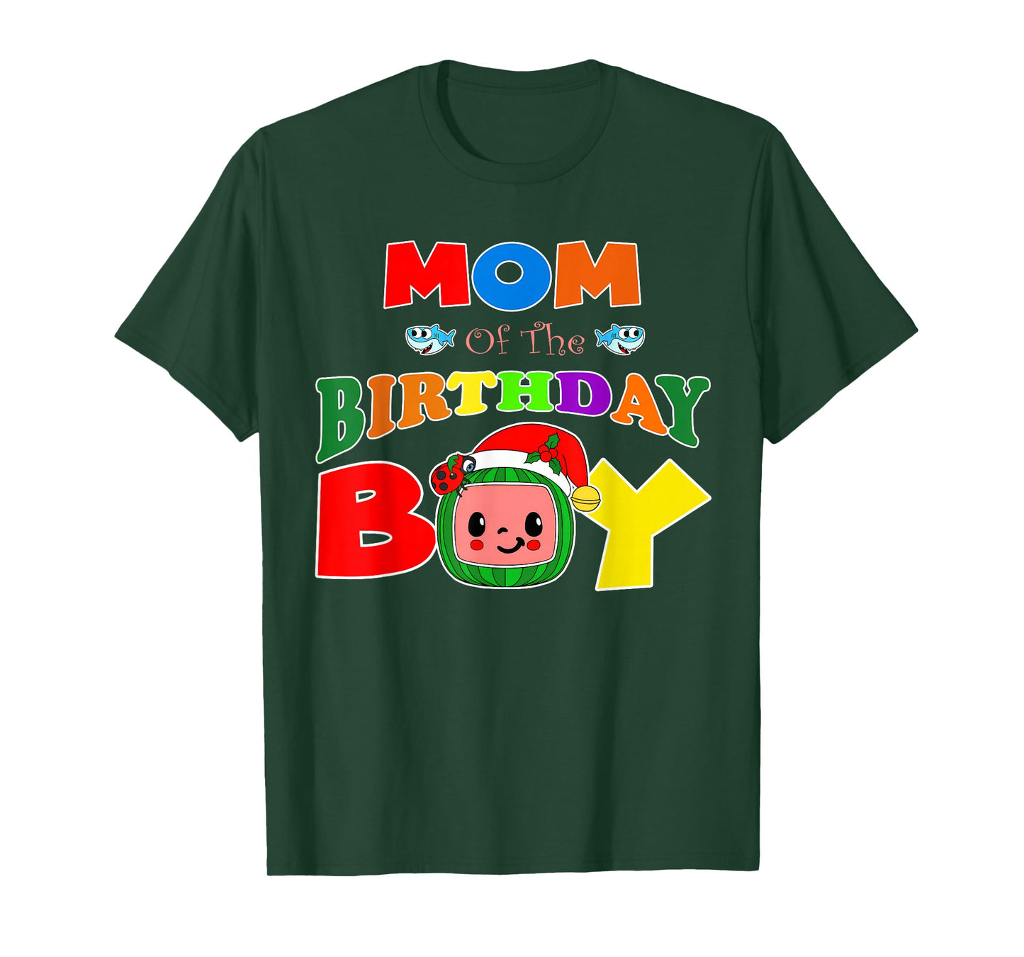 Mom and Dad Of The Birthday Boy Funny Melon Family Matching T-Shirt