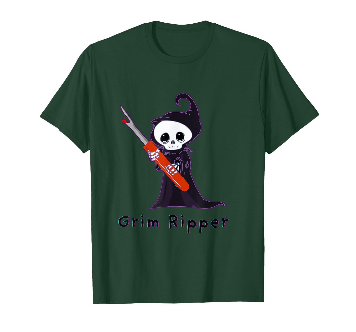Grim Ripper | Funny Sewing & Quilting Pun with Seam Ripper T-Shirt