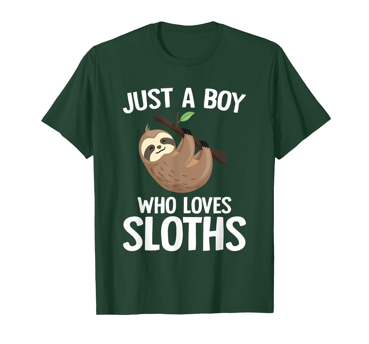 Just A Boy Who Loves Sloths Boys Toddler Sloth Lover T-Shirt