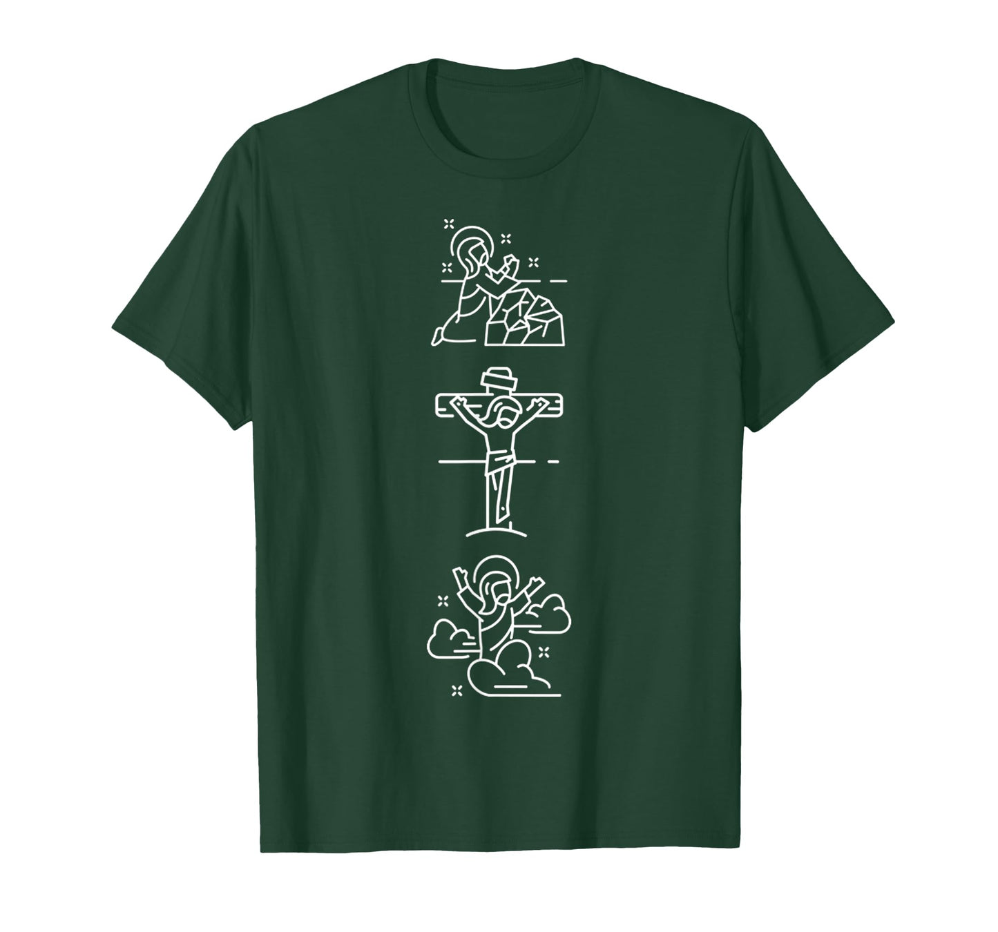 Funny Jesus Triptypch Lord - Jesus Christ Church T-Shirt