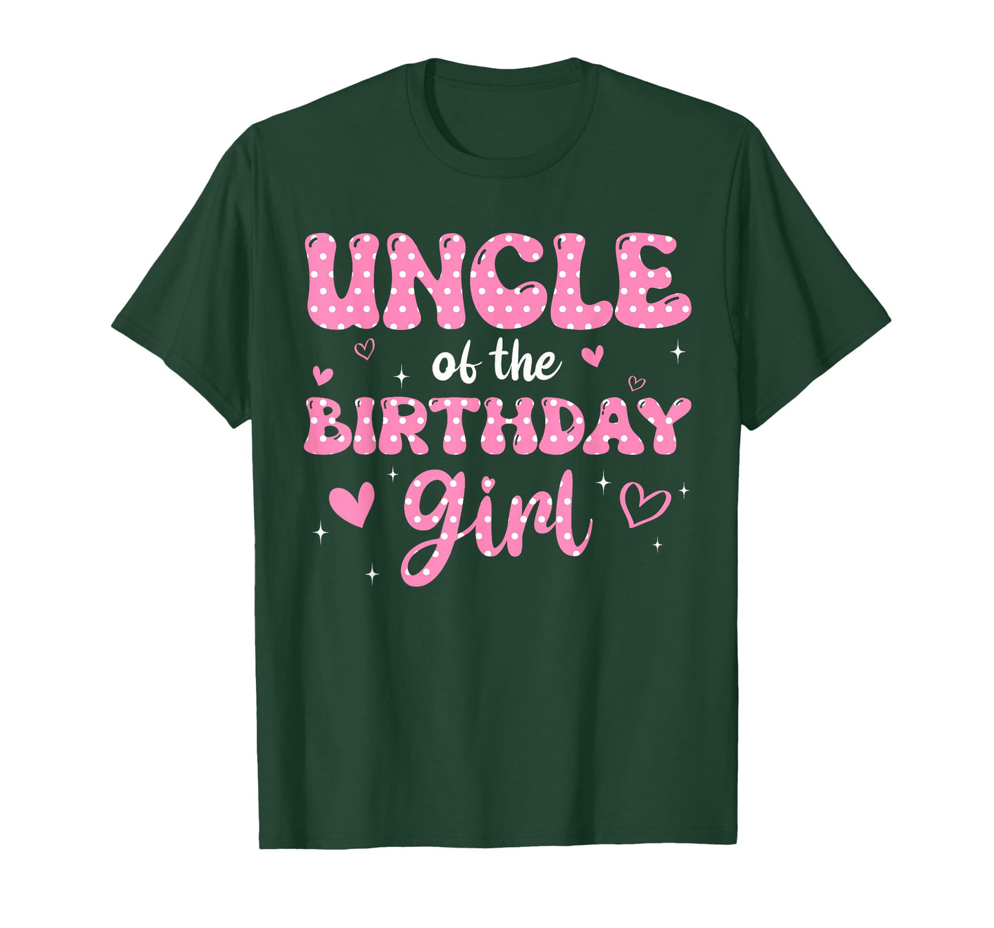 Uncle Of The Birthday Pink Girl Matching Family T-Shirt