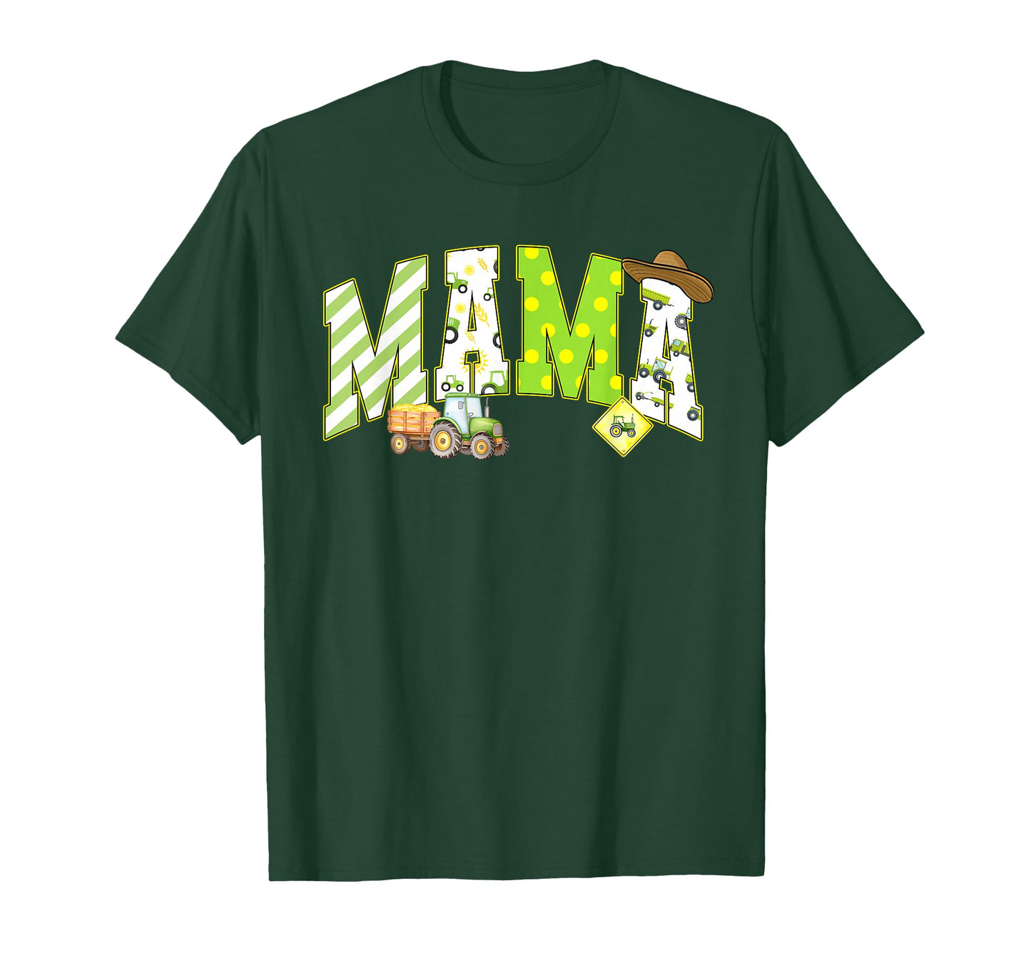 Mama of The Birthday Boy Tractors Farm Trucks Family Party T-Shirt