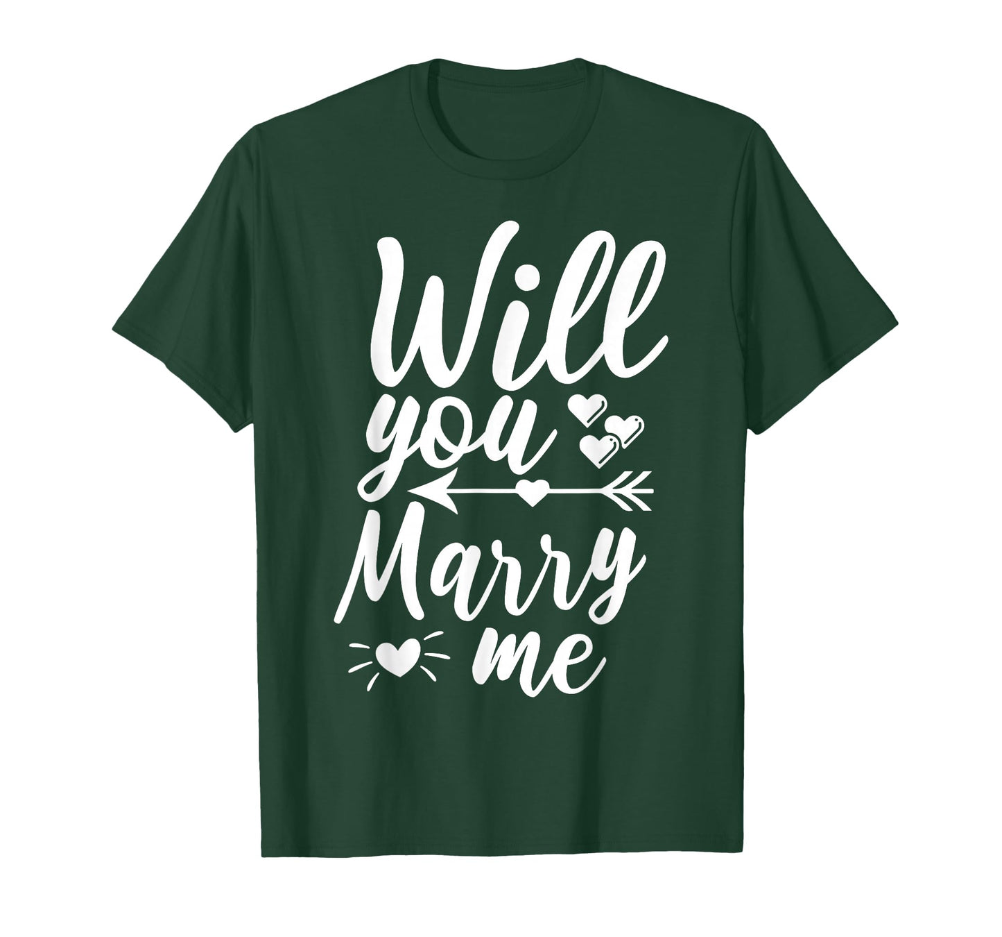 Will You Marry Me Arrow Heart Engagement Newlyweds Matching T-Shirt