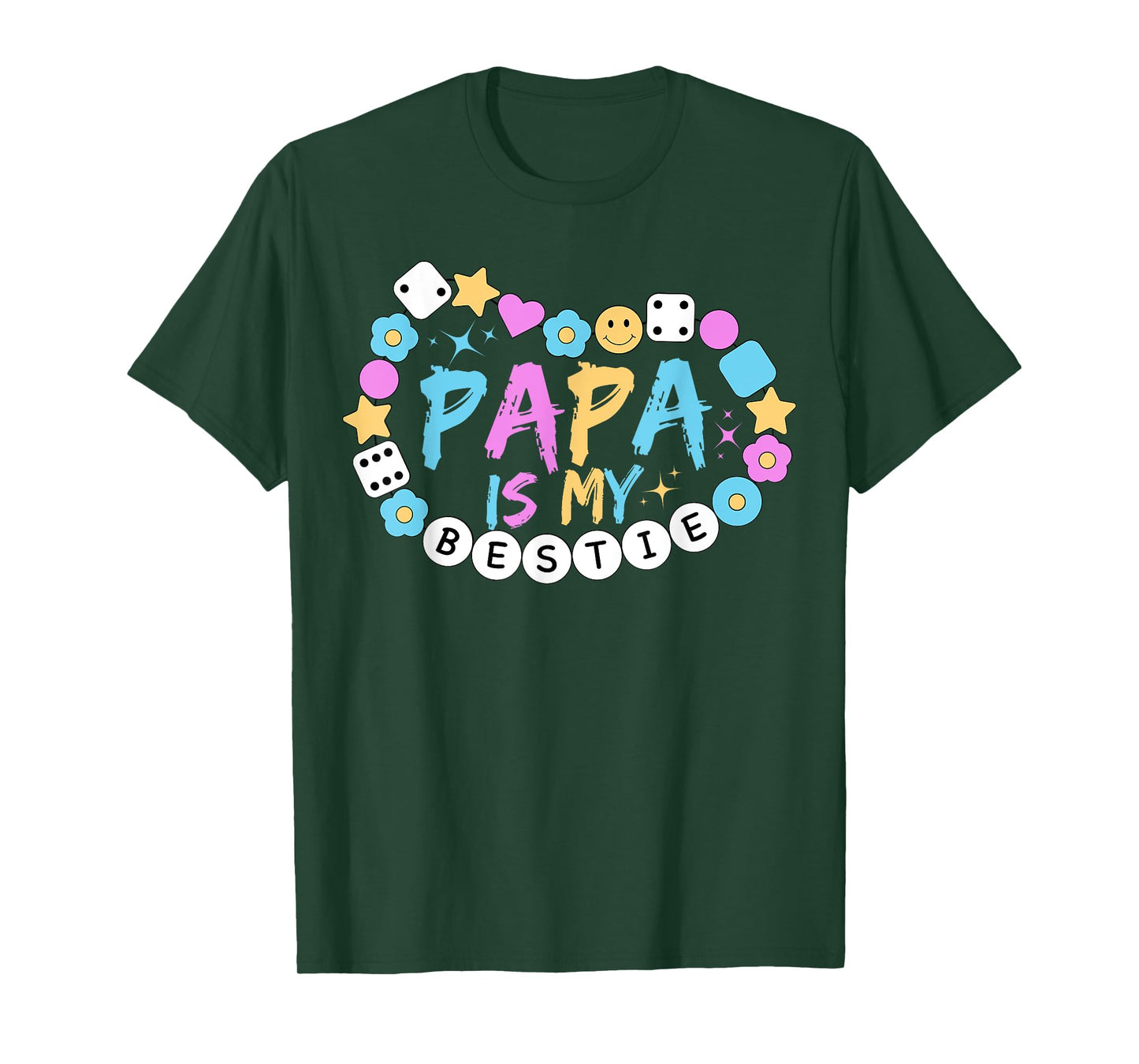 Papa Is My Bestie Funny BFF Dad Daddy Father Best Friend T-Shirt