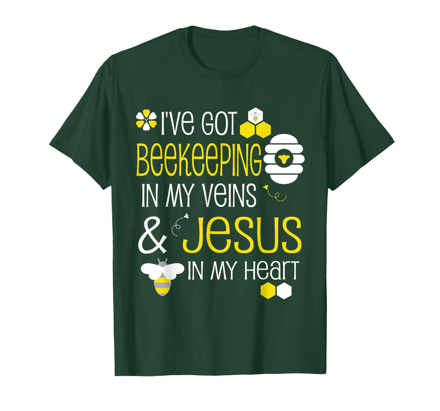 Beekeeping Christian Jesus Beekeeper Men Women Bee T-Shirt