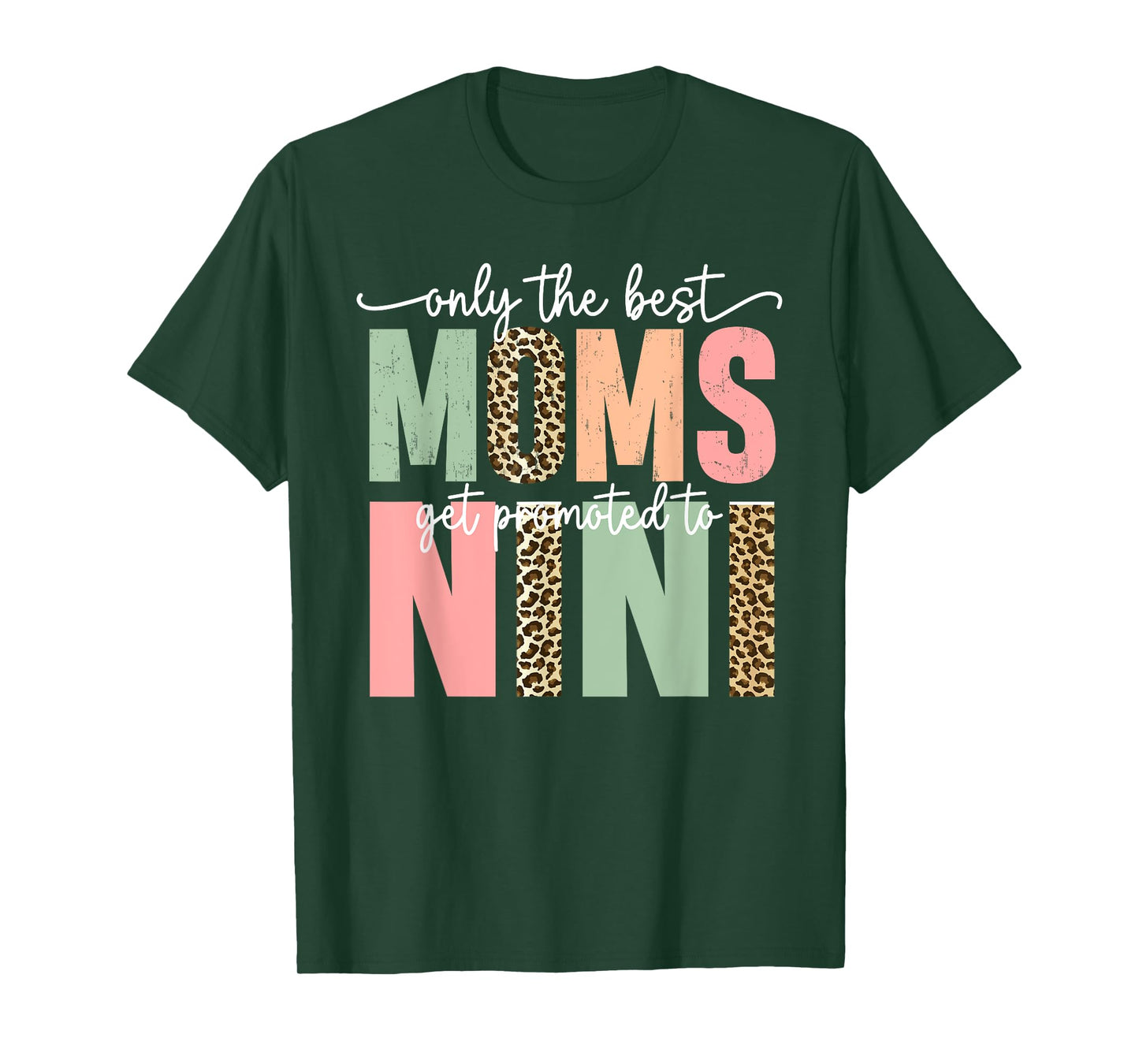Great Moms Get Promoted to Nini Birthday Gift for Grandma T-Shirt