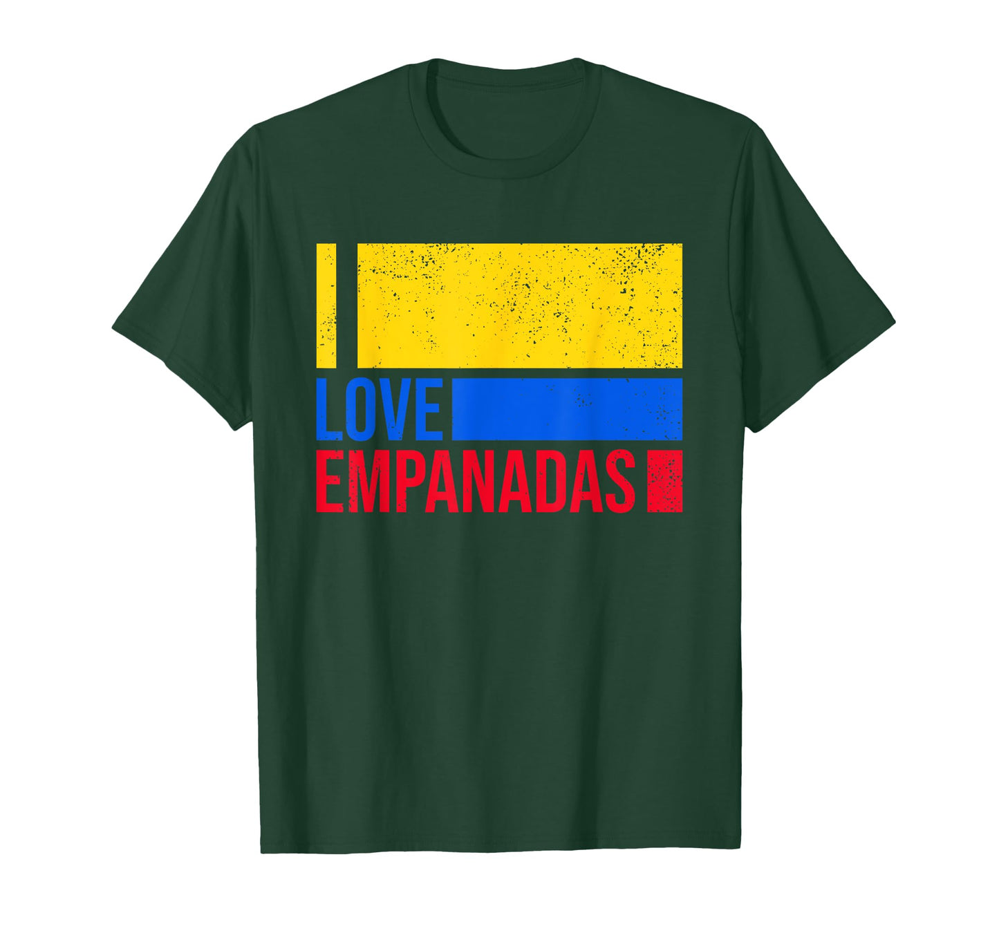 I Love Empanadas Colombia Flag Vintage Colombian Empanadas T-Shirt