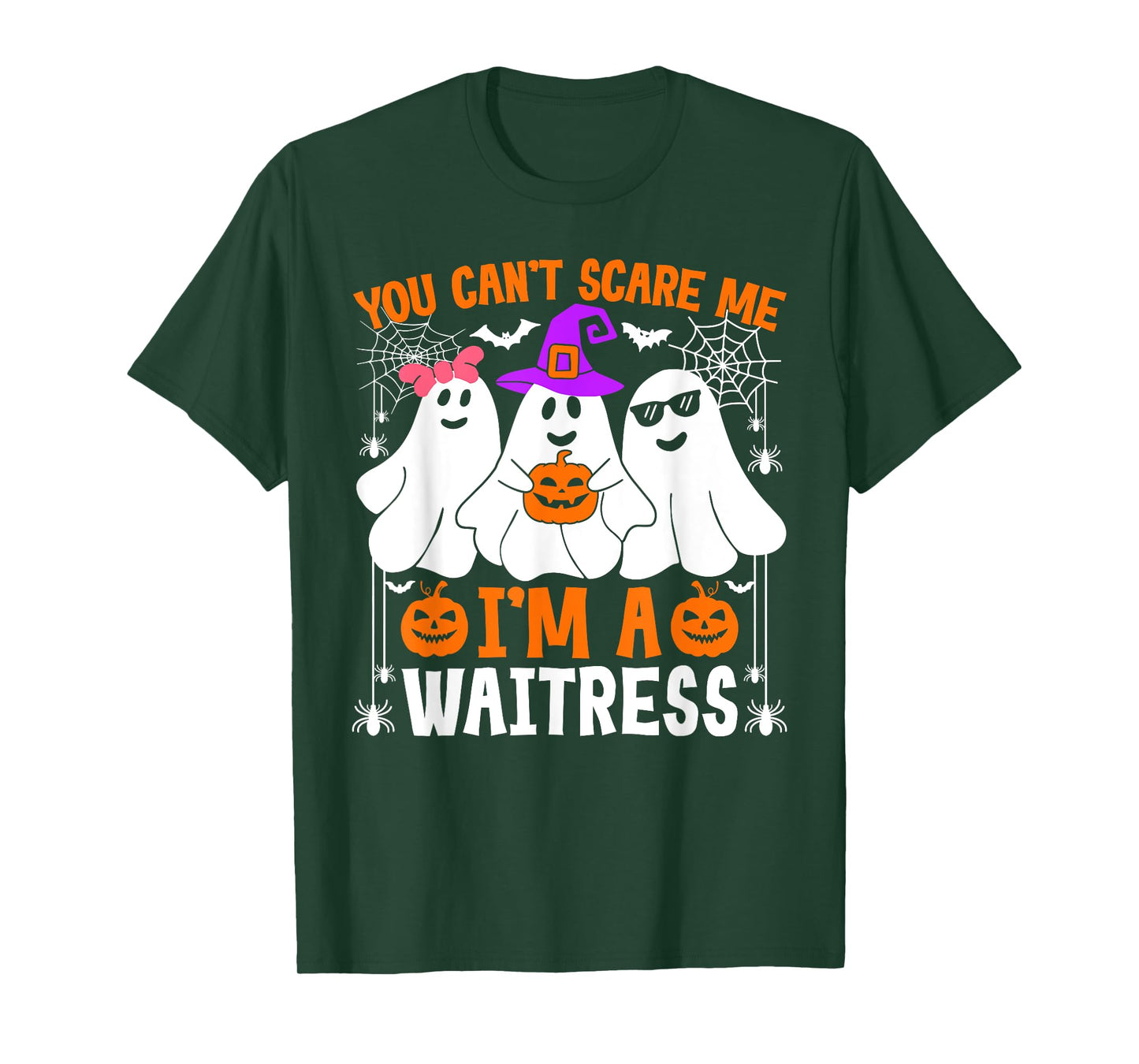 You Can't Scare Me I'm A Waitress Halloween Costume T-Shirt