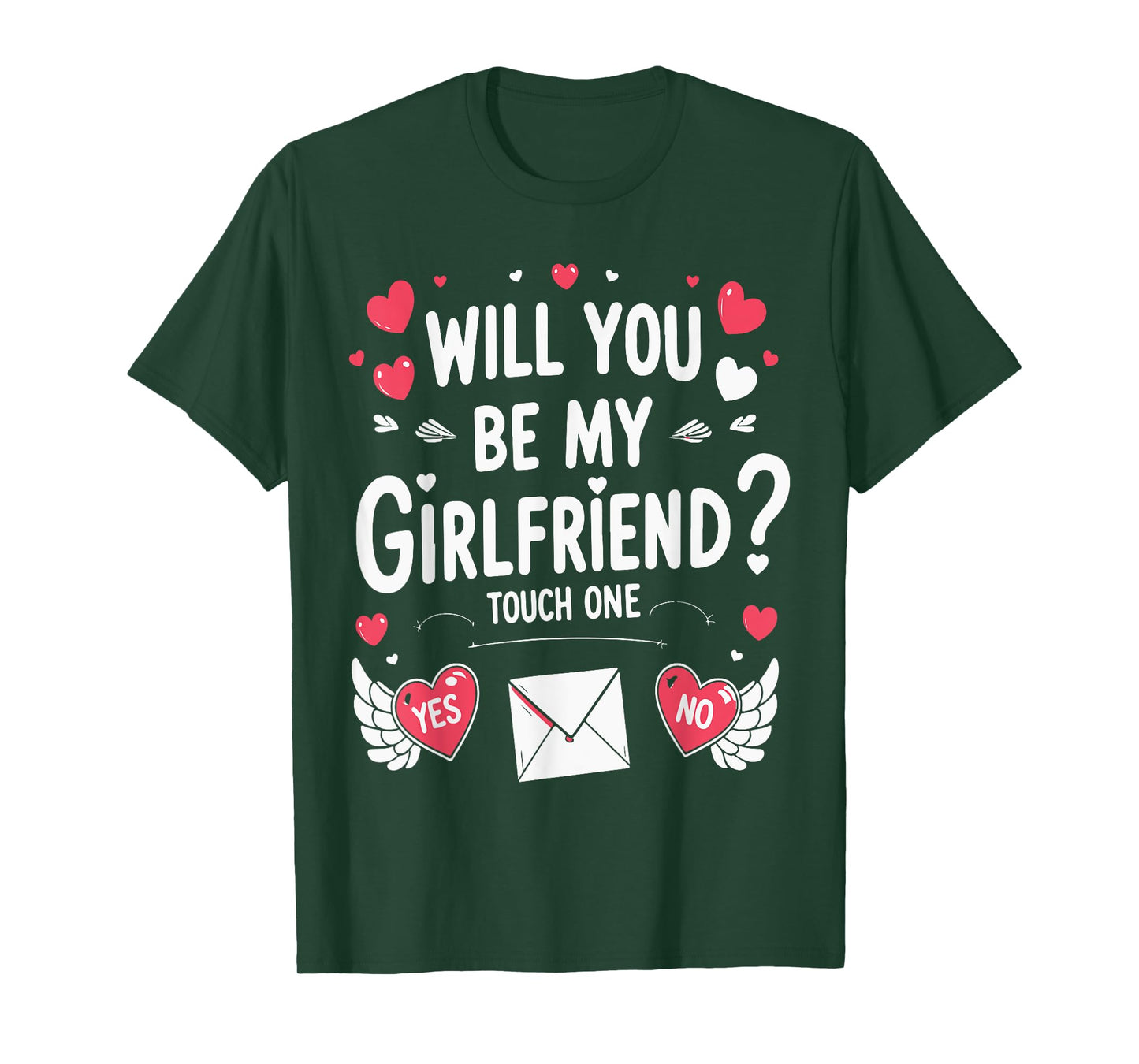 Boyfriend Ask her Will You Be My Girlfriend Valentine's Day T-Shirt