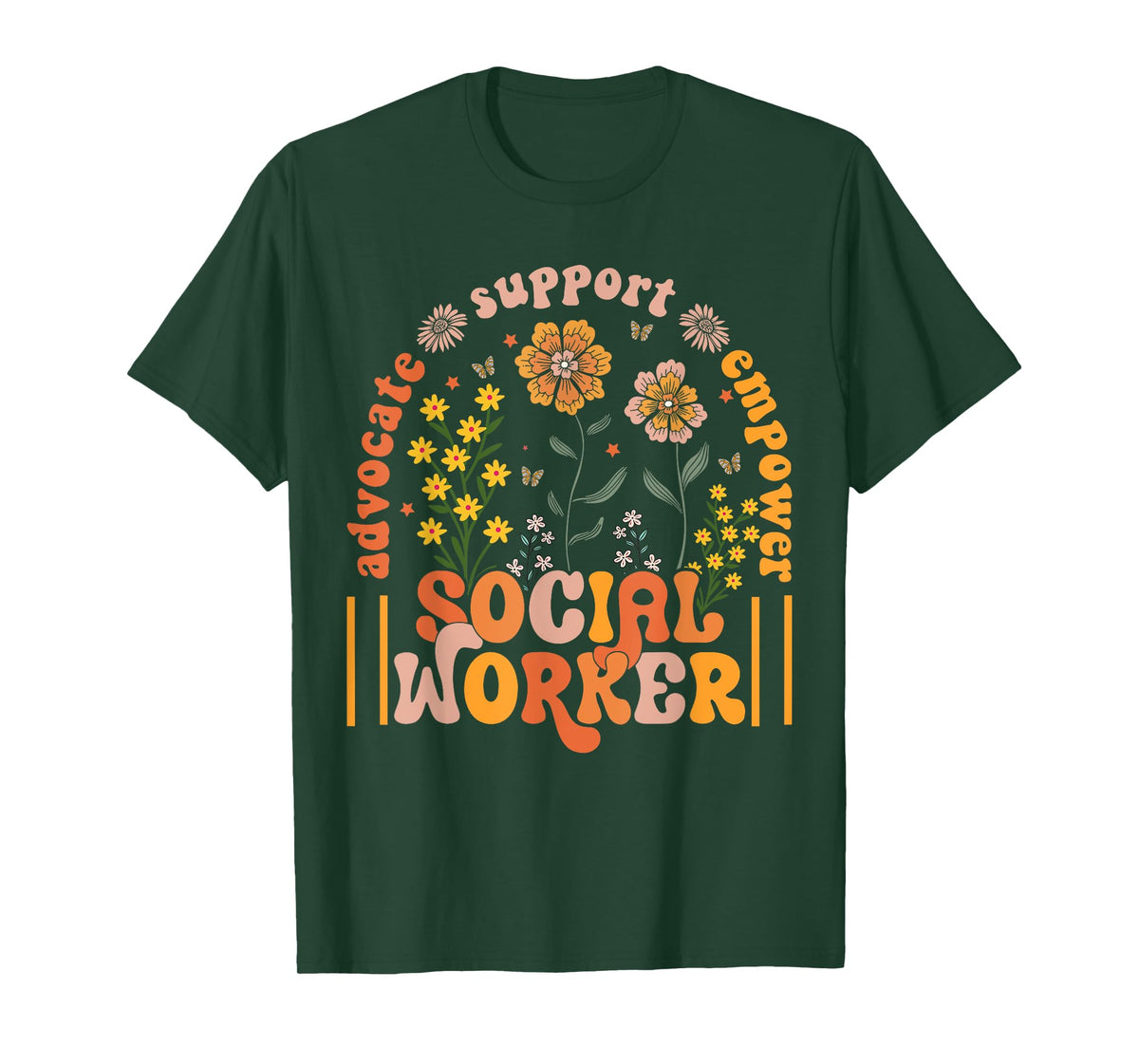 Social Worker Social Work Month Funny Work Love groovy T-Shirt