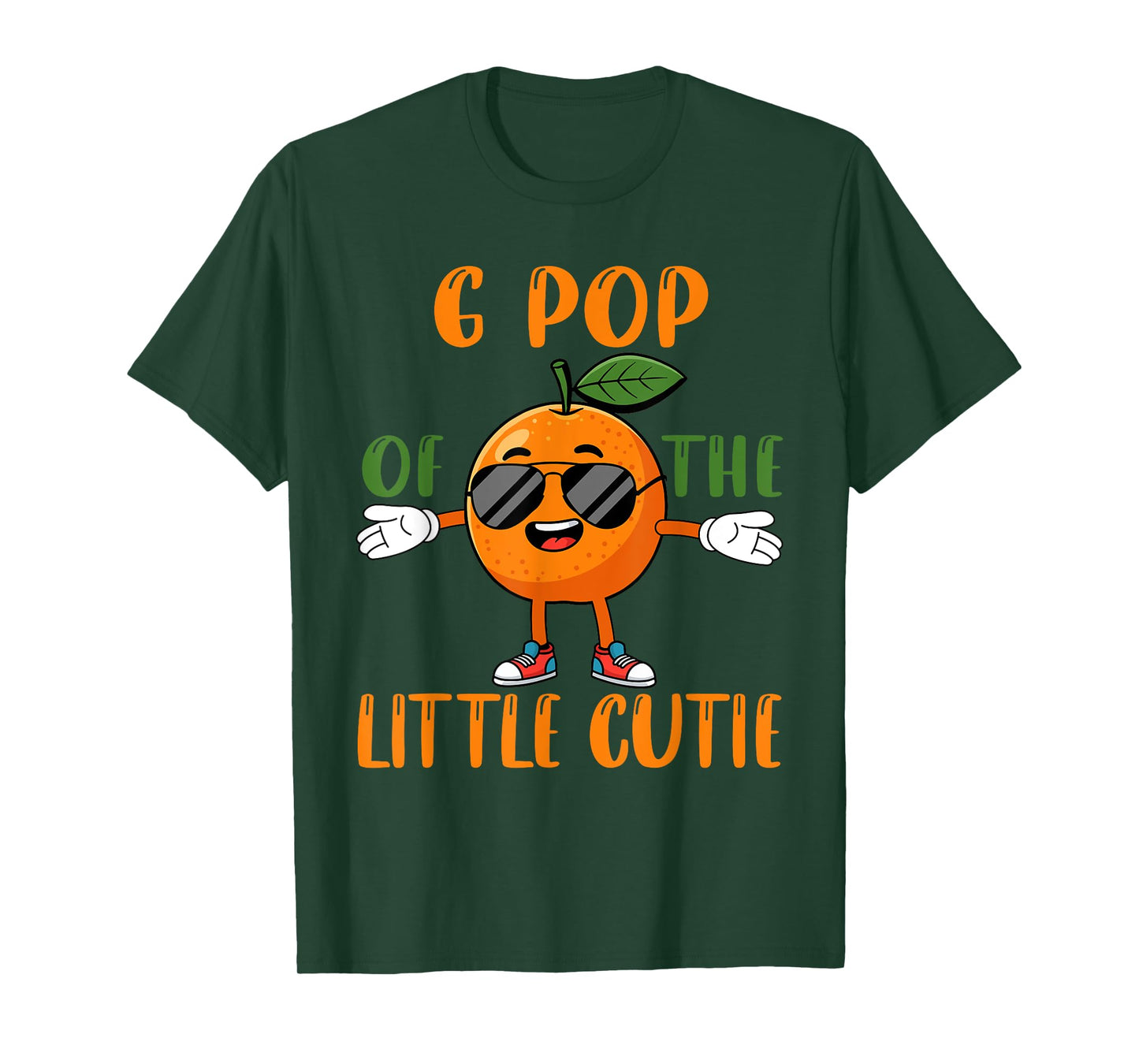 G Pop of Little Cutie Baby Shower Orange 1st Birthday T-Shirt