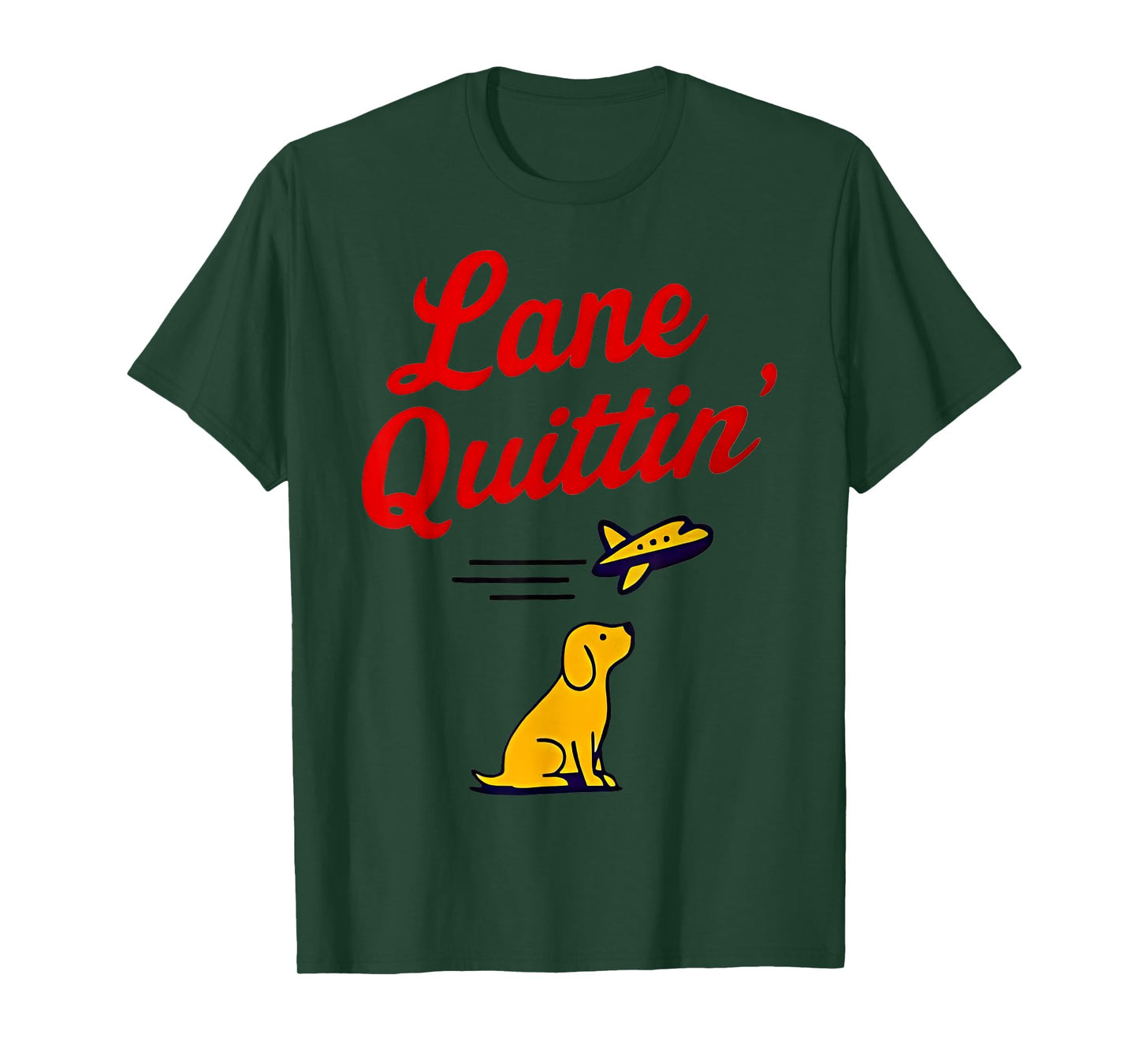 Lane Quittin' Lane Kiffin Football Coach Dog and Plane T-Shirt