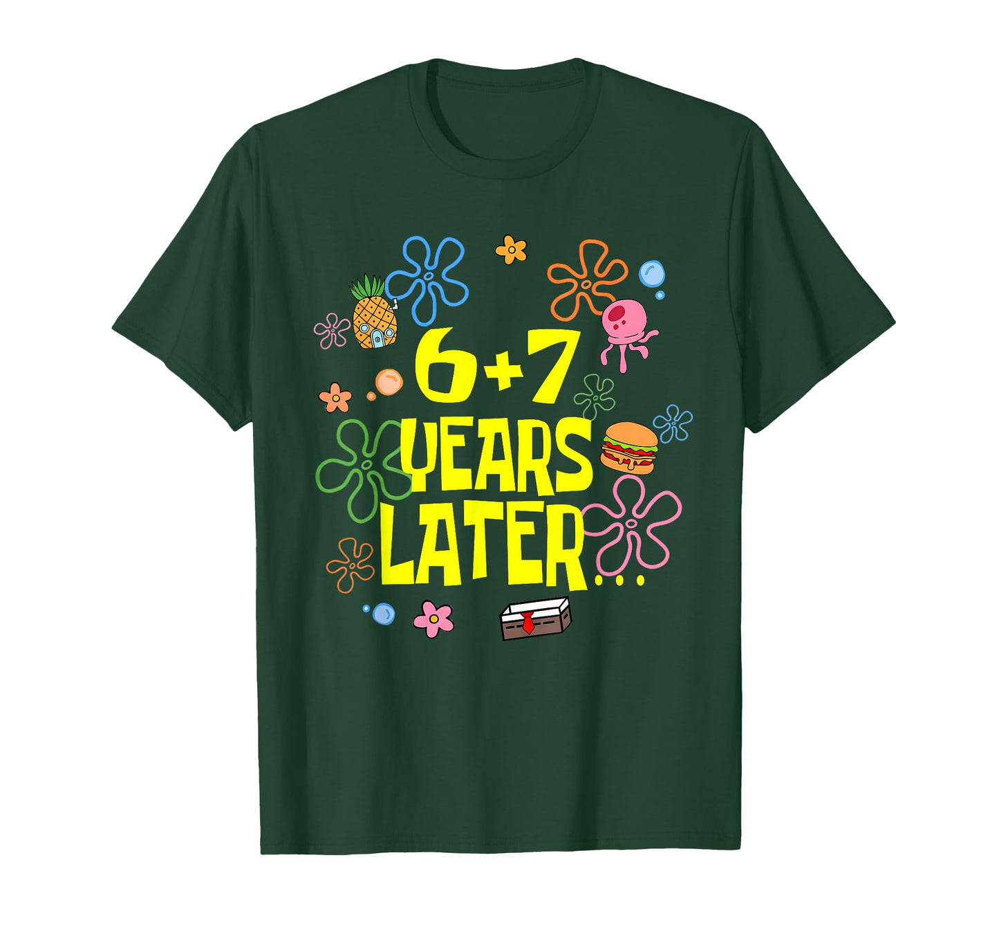 Kids 13th Birthday 6+7 Years Later Funny Six Seven 6 7 Meme T-Shirt